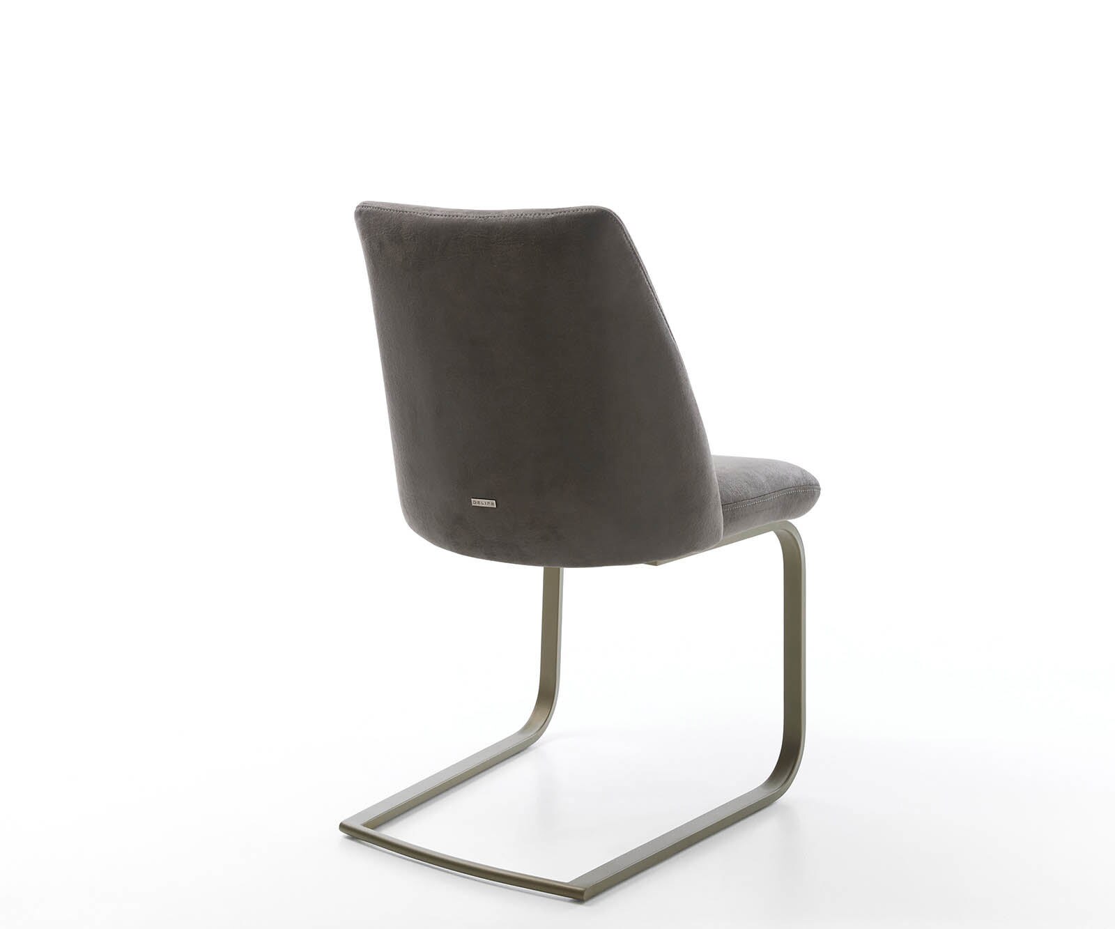 Cantilever Elso-Flex microvelours anthracite vintage pied cantilever plat aspect titane ressorts ensachés 4