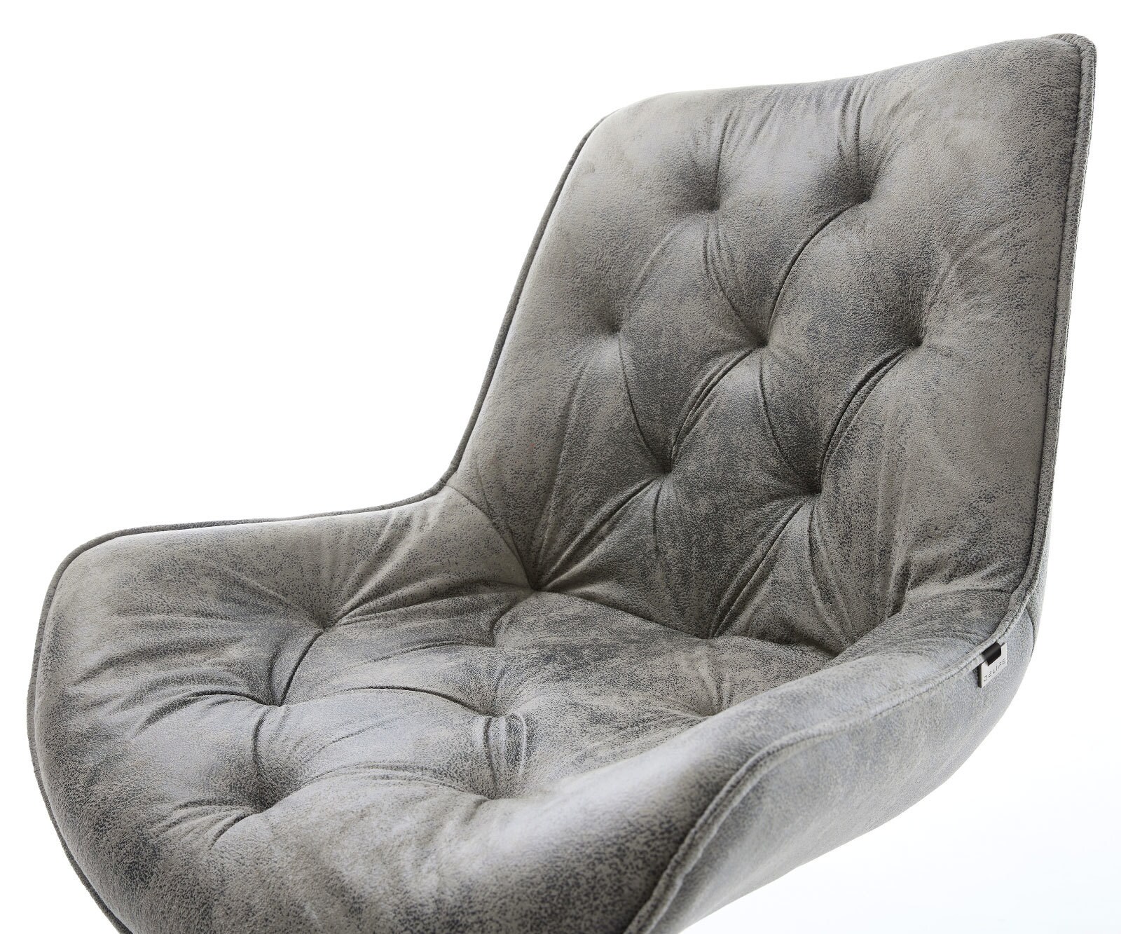 Chaise-pivotante Taimi-Flex microvelours gris antique pied croisé large noir pivotement sur 360° fonction bascule 3 Chaise-pivotante Taimi-Flex microvelours gris antique pied croisé large noir pivotement sur 360° fonction bascule 3