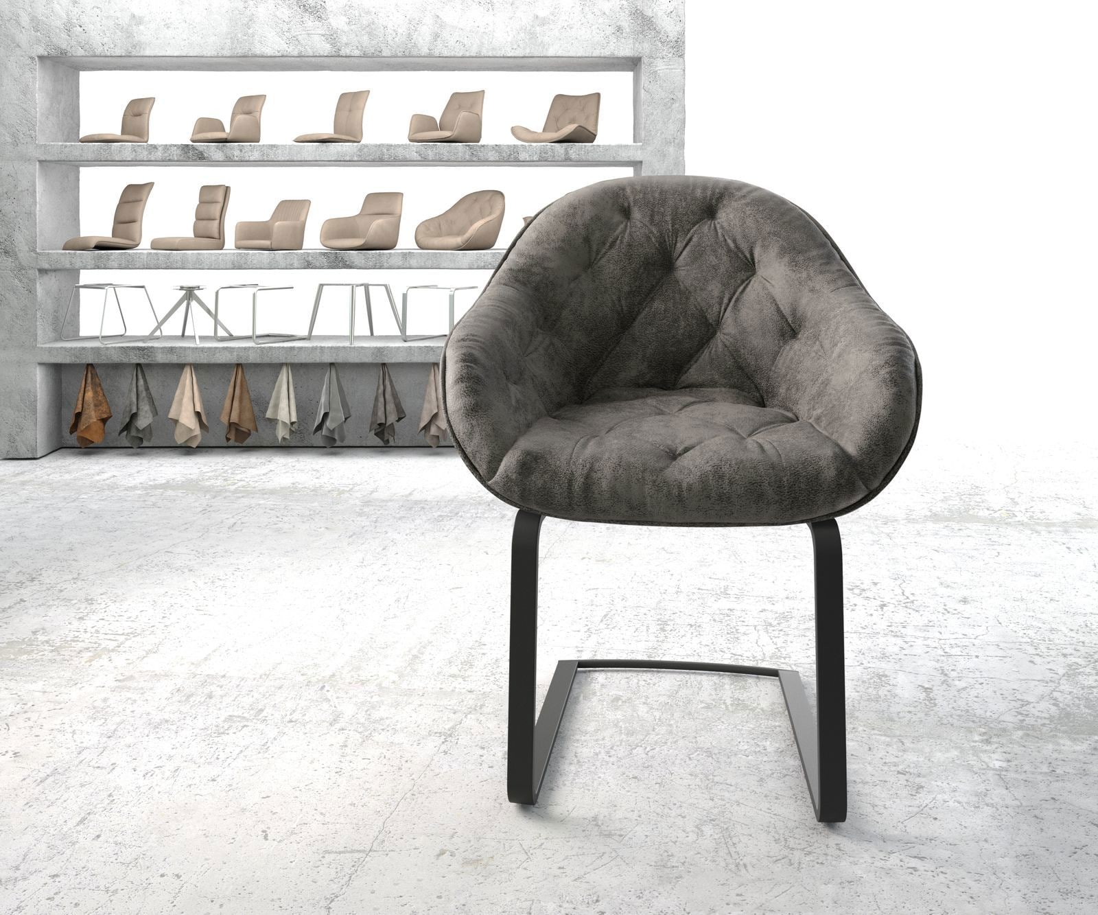 Cantilever Gaio-Flex gris antique cantilever plat noir 1 Cantilever Gaio-Flex gris antique cantilever plat noir 1