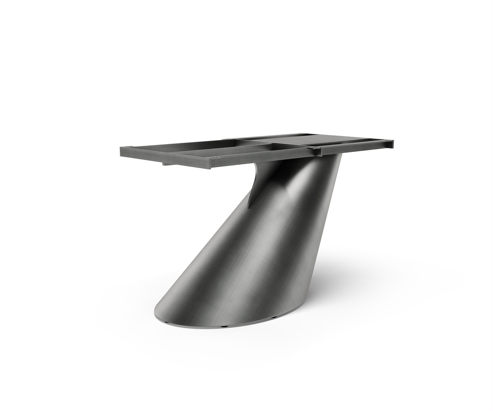 Piètement de table Cono Metallic argenté
