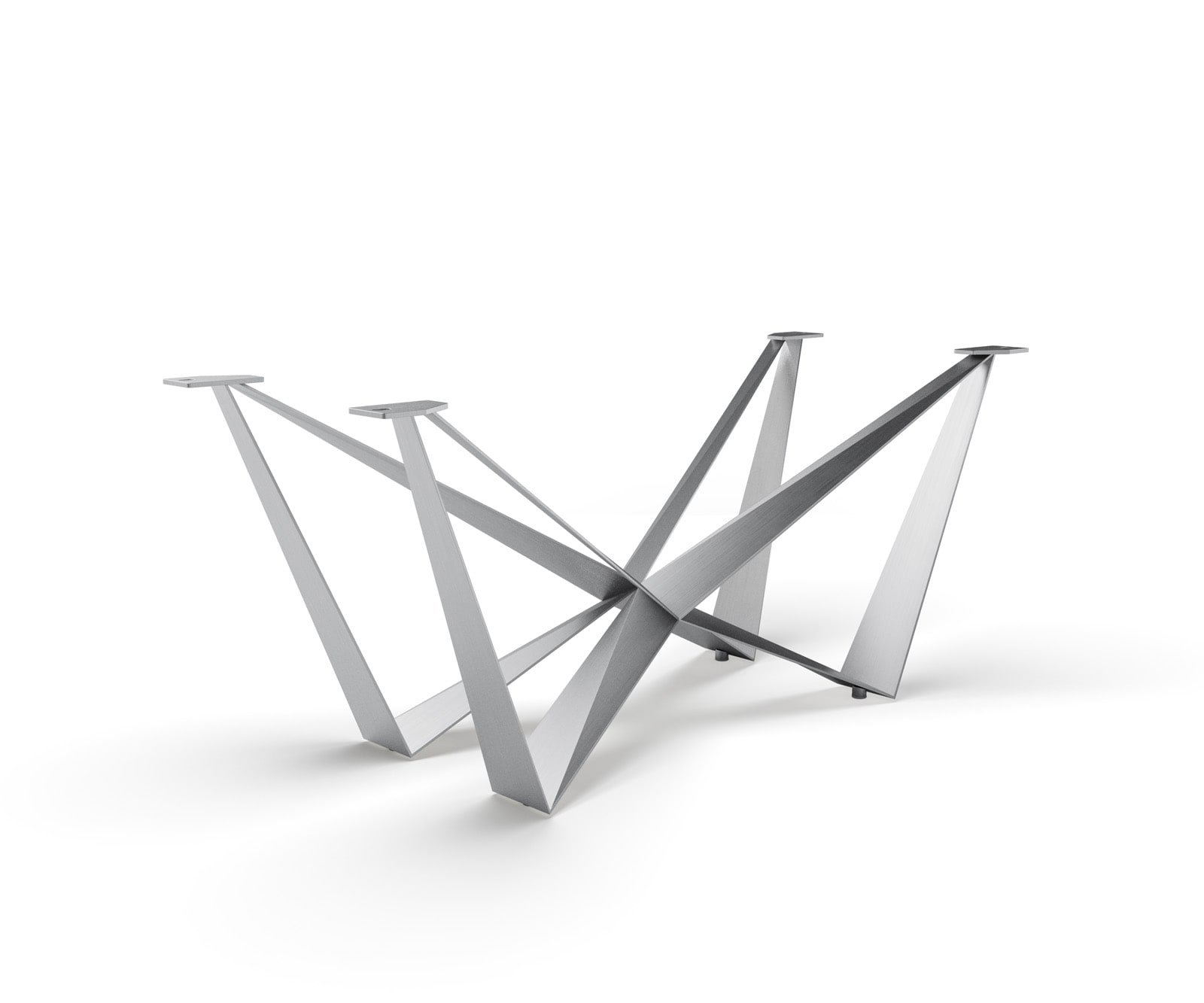 Cadre de table Spider acier inoxydable argenté pour plateaux à partir de 200 cm Cadre de table Spider acier inoxydable argenté pour plateaux à partir de 200 cm