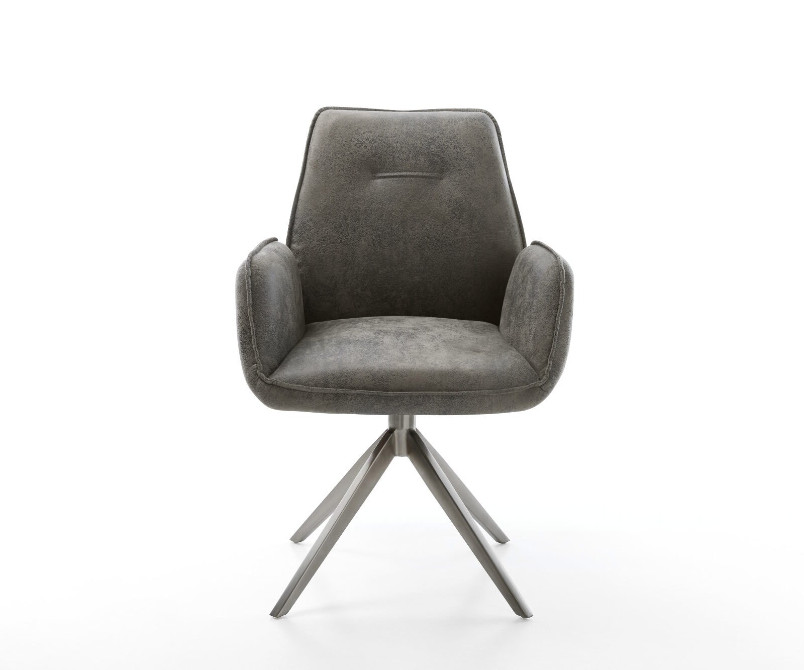 Chaise-pivotante Zoa-Flex microvelours gris antique pied croisé large grafiete pivotement sur 360° fonction bascule ressorts ensachés 1 Chaise-pivotante Zoa-Flex microvelours gris antique pied croisé large grafiete pivotement sur 360° fonction bascule ressorts ensachés 1
