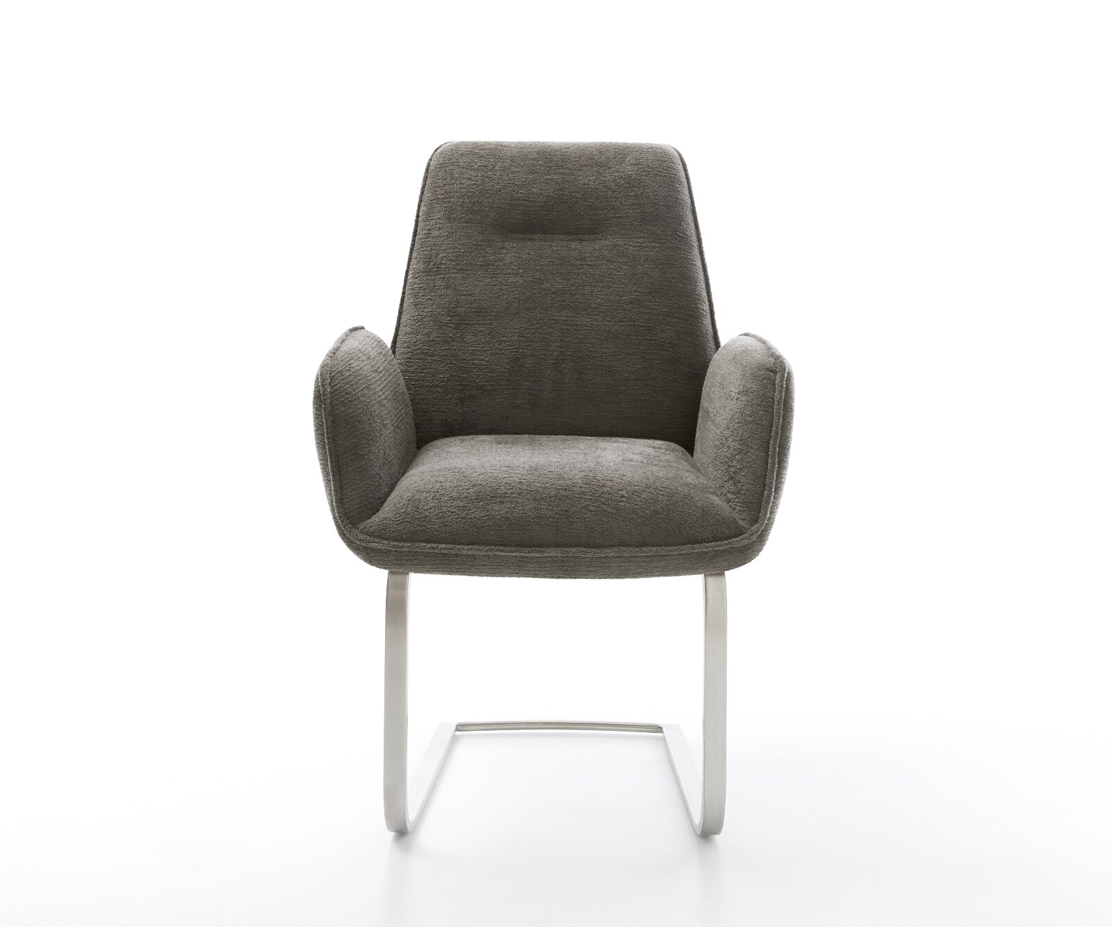 Cantilever Zoa-Flex bouclé doux couleur boue pied cantilever plat acier inoxydable resorts ensachés 2