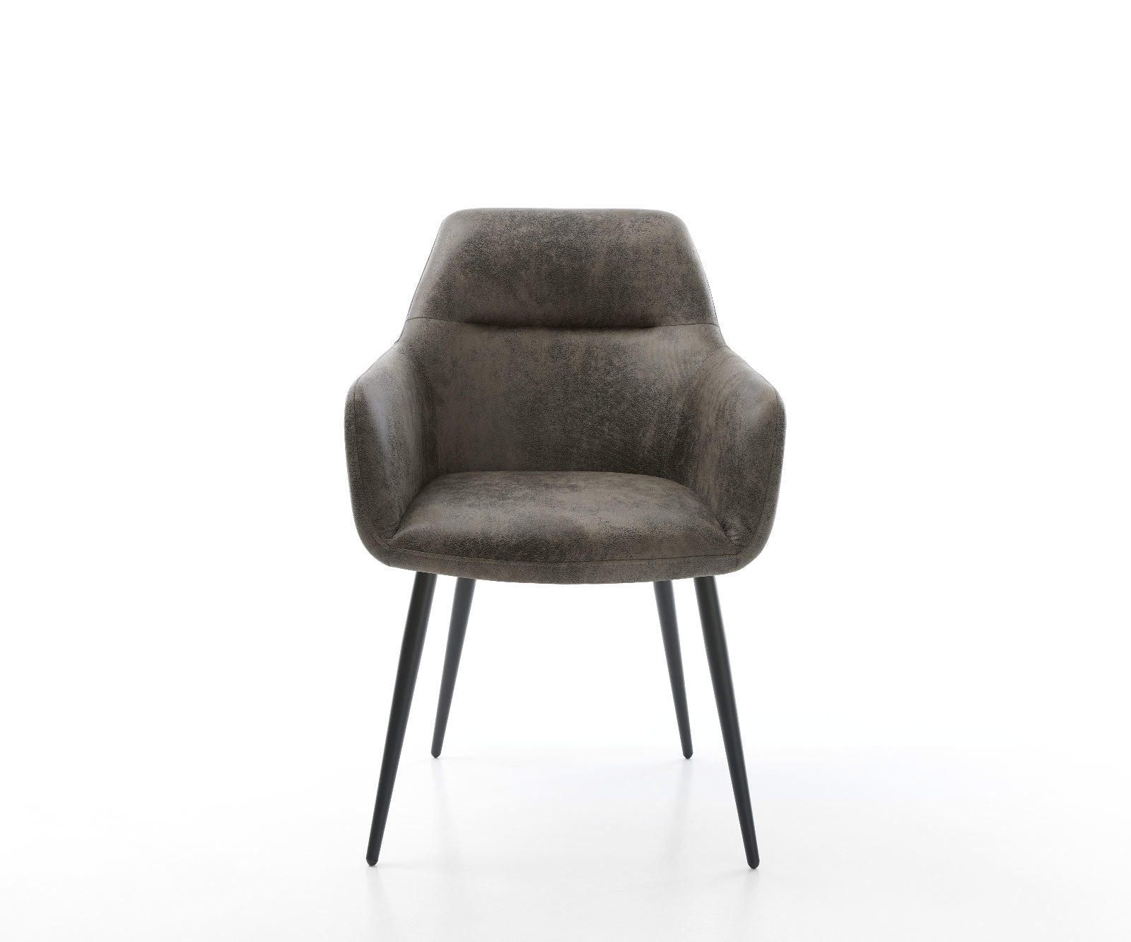 Chaise-de-salle-à-manger Pejo-Flex microvelours gris antique 4 pieds coniques noir ressorts ensachés 1 Chaise-de-salle-à-manger Pejo-Flex microvelours gris antique 4 pieds coniques noir ressorts ensachés 1