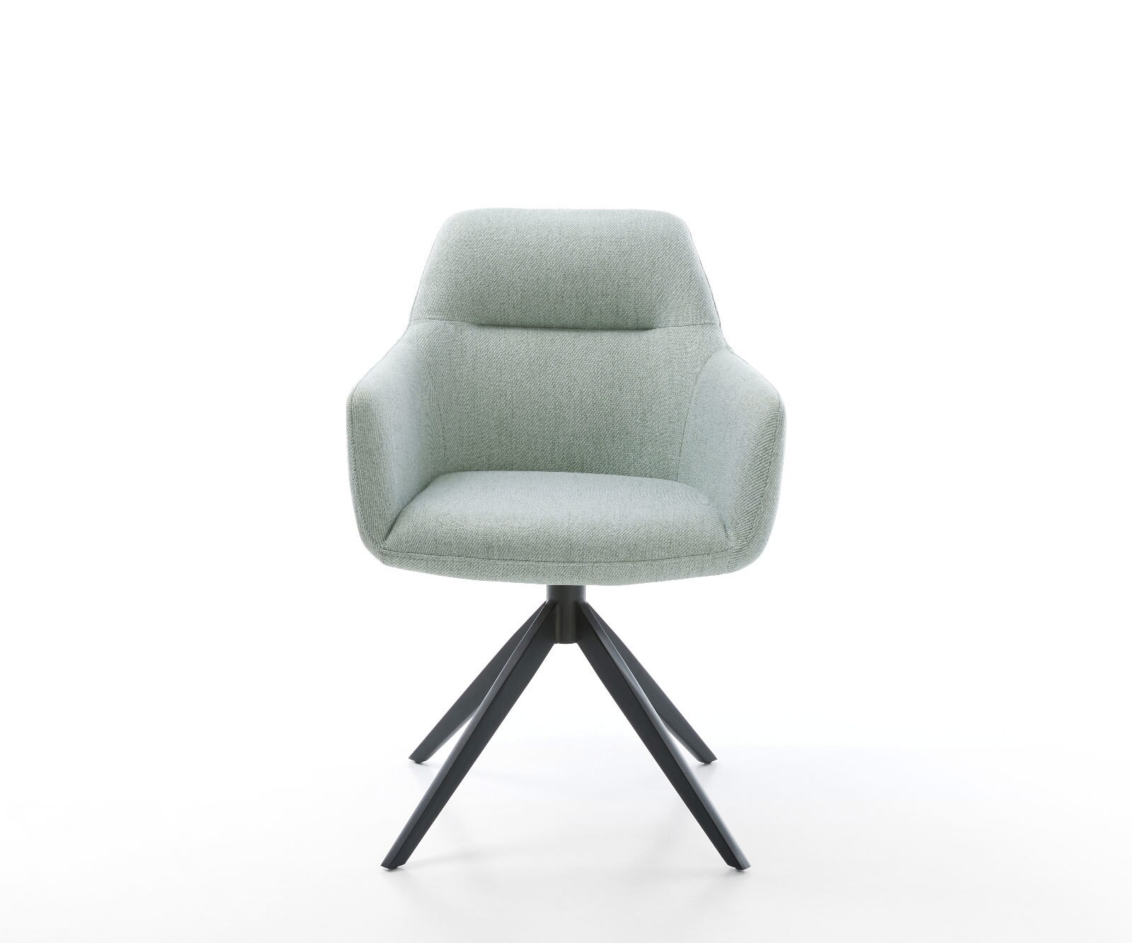 Chaise-pivotante Pejo-Flex rayures vert menthe pied croisé large noir pivotement sur 360° fonction bascule ressorts ensachés 2