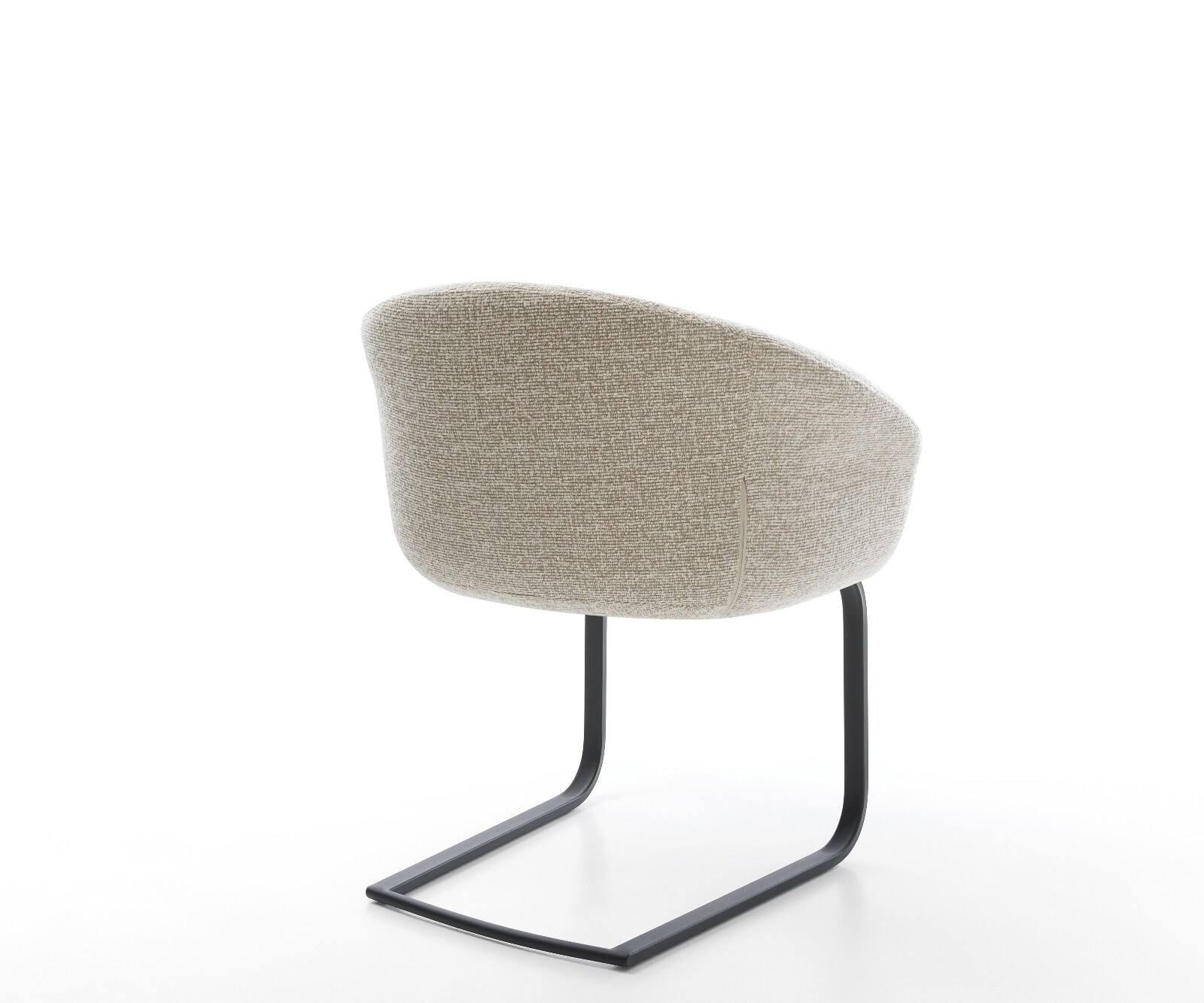 Cantilever Vinka-Flex avec accoudoirs tissu tissé doux beige pied cantilever plat noir resorts ensachés 5