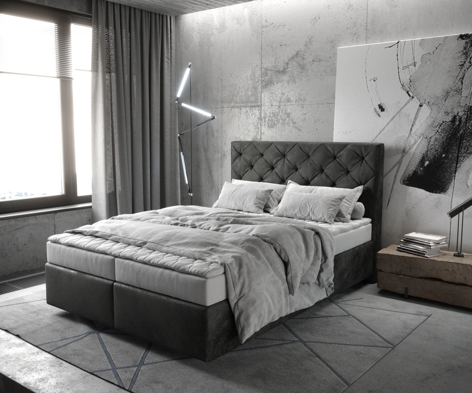 Lit-à-sommier-tapissier Dream-Great avec matelas et sur-matelas 4 Lit-à-sommier-tapissier Dream-Great avec matelas et sur-matelas 4