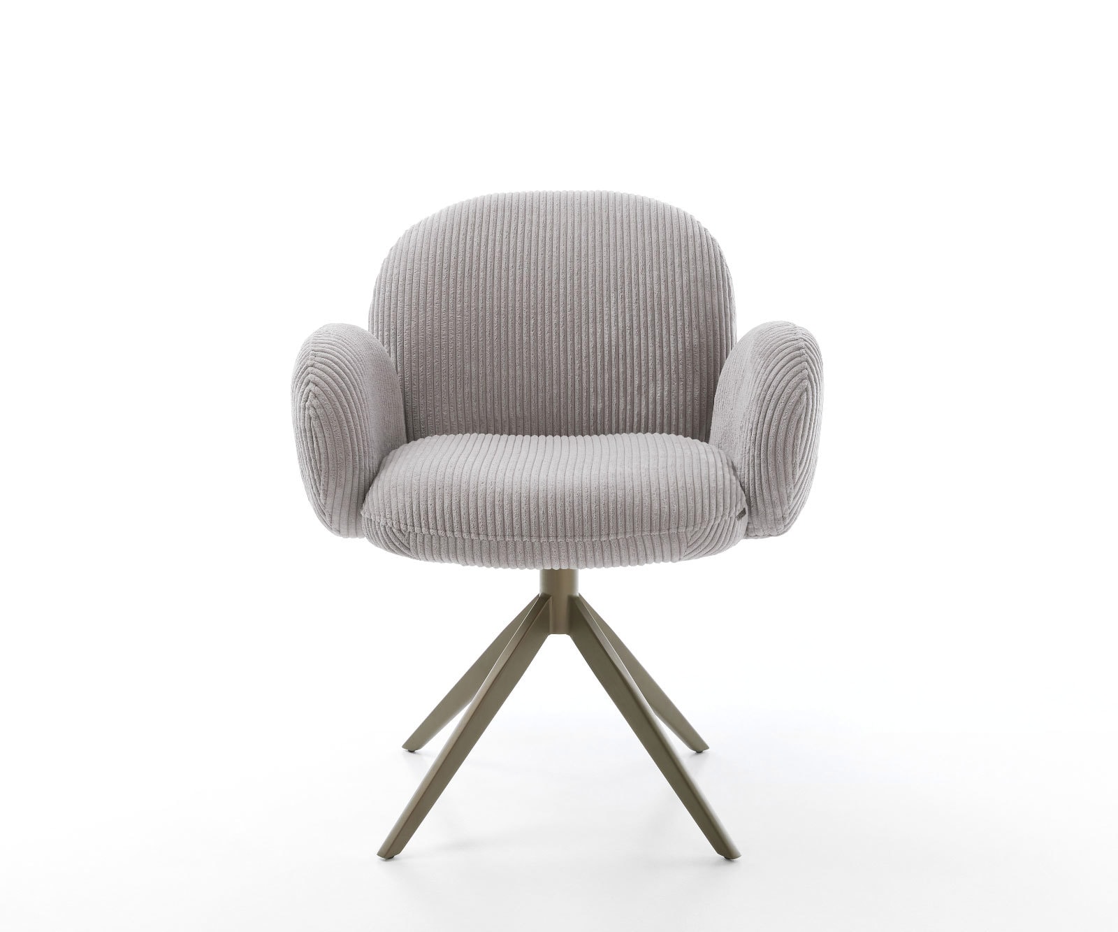 Chaise-pivotante Nube-Flex côtelé gris argenté pied croisé large aspect titane pivotement sur 360° fonction bascule ressorts ensachés 1 Chaise-pivotante Nube-Flex côtelé gris argenté pied croisé large aspect titane pivotement sur 360° fonction bascule ressorts ensachés 1