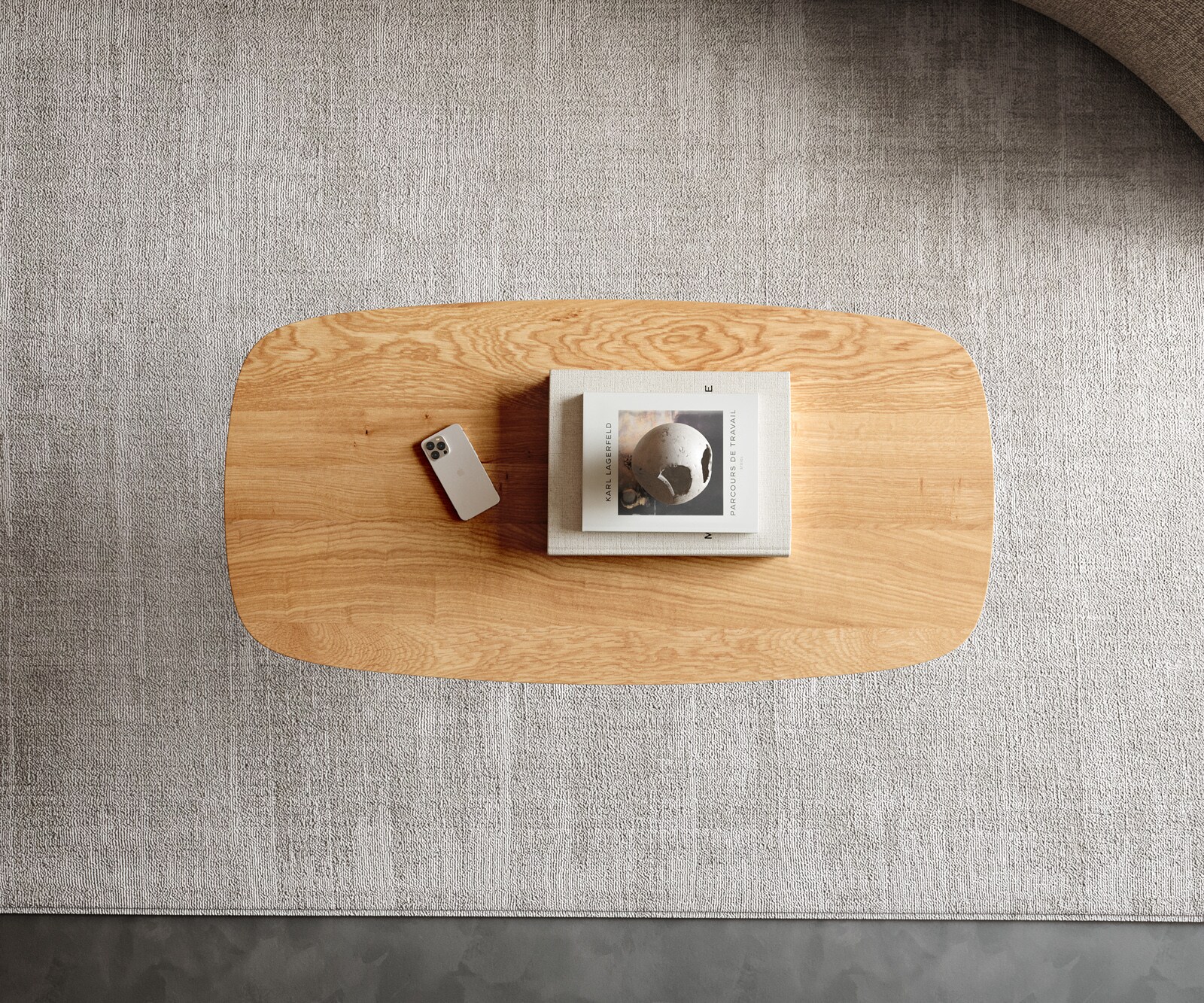 Table basse Edge Boot 100x50 cm chêne naturel bord suisse Sarity métal noir 4