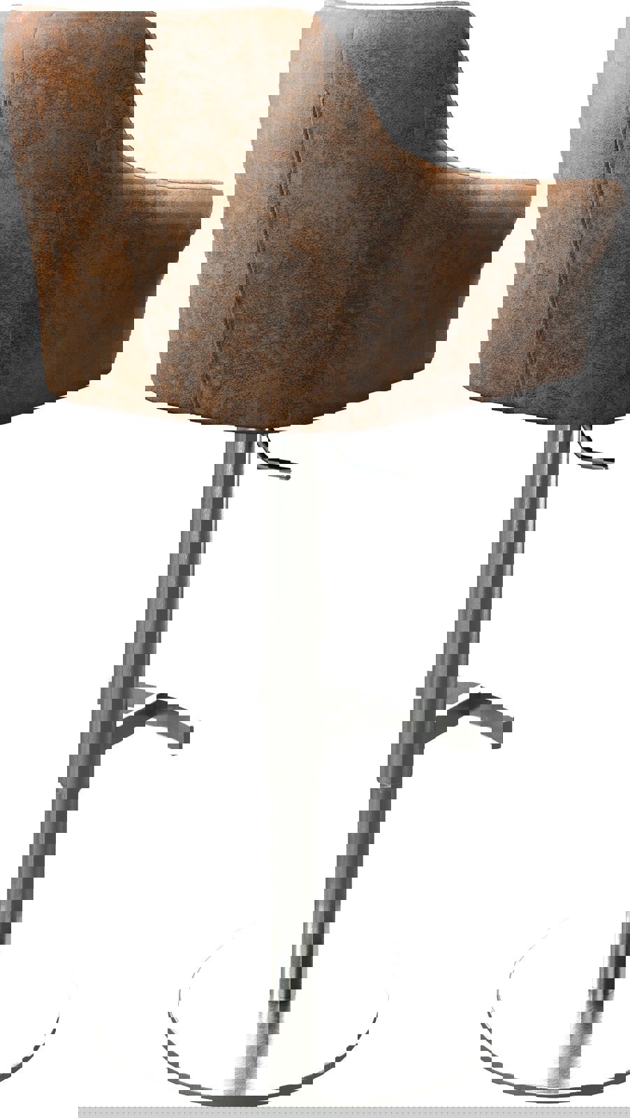 Chaise-de-bar Yulo-Flex vintage marron base tournante réglable en haut acier inoxydable 4 Chaise-de-bar Yulo-Flex vintage marron base tournante réglable en haut acier inoxydable 4