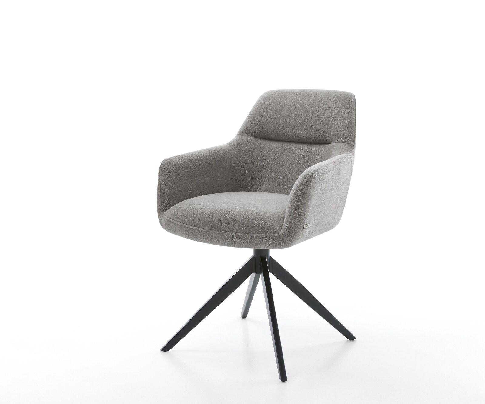 Chaise-pivotante Pejo-Flex tissu structuré doux gris pied croisé large noir pivotement sur 360° fonction bascule resorts ensachés 1
