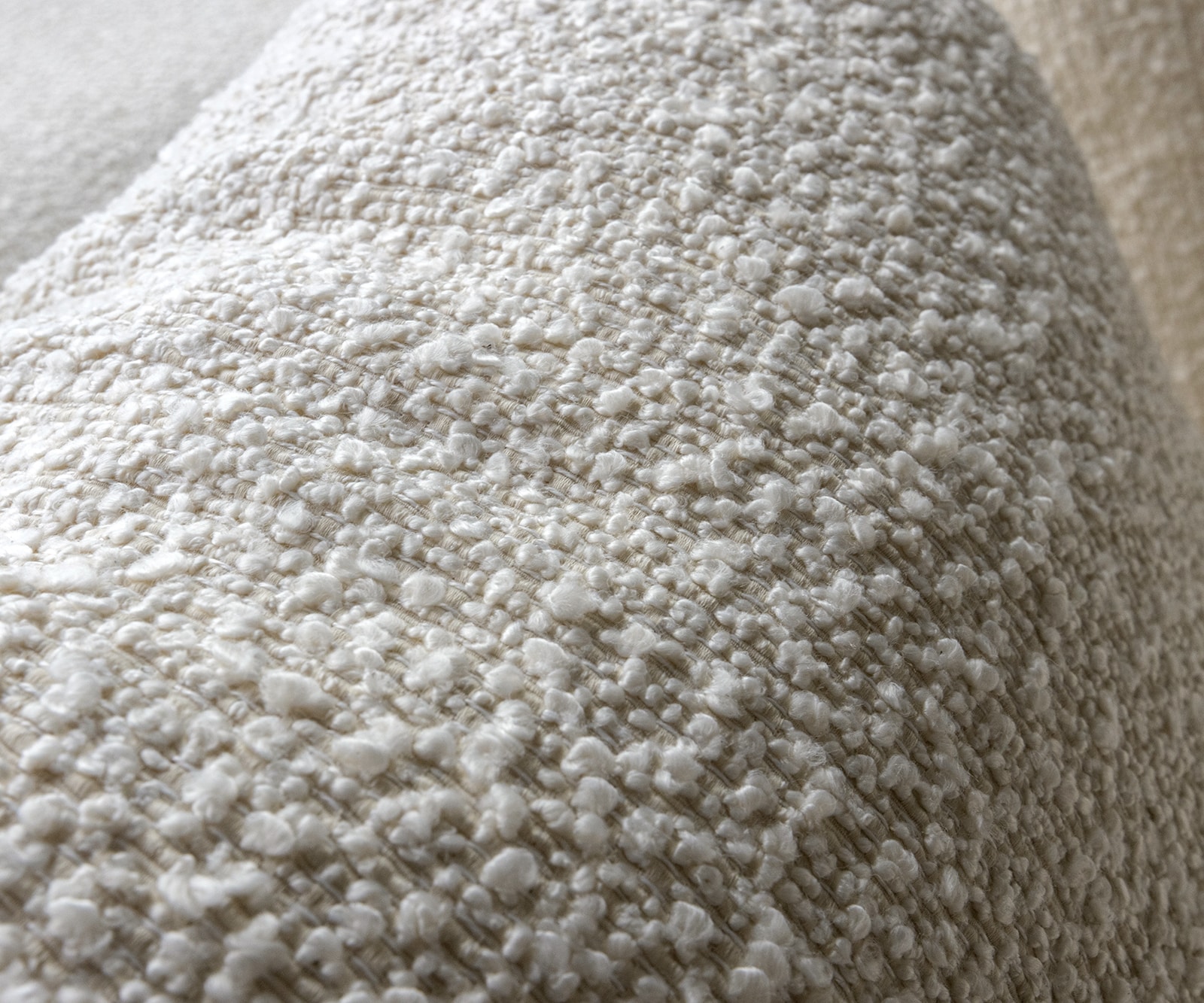 canapé panoramique Estrea tissu bouclé crème-blanc 500x250 cm  5