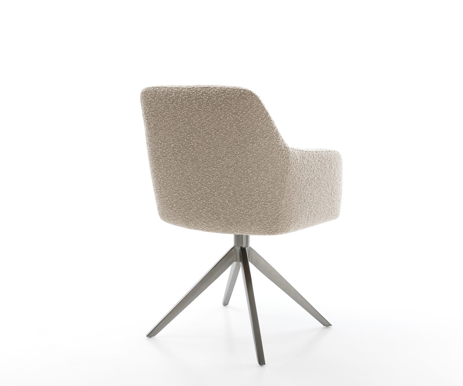 Chaise-pivotante Greg-Flex bouclé boue pied croisé large grafiete pivotement sur 360° fonction bascule ressorts ensachés 4