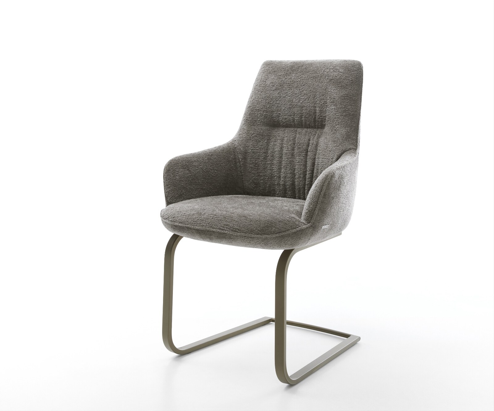 Cantilever Zelia-Flex avec accoudoirs bouclé doux boue pied cantilever plat noir ressorts ensachés 1