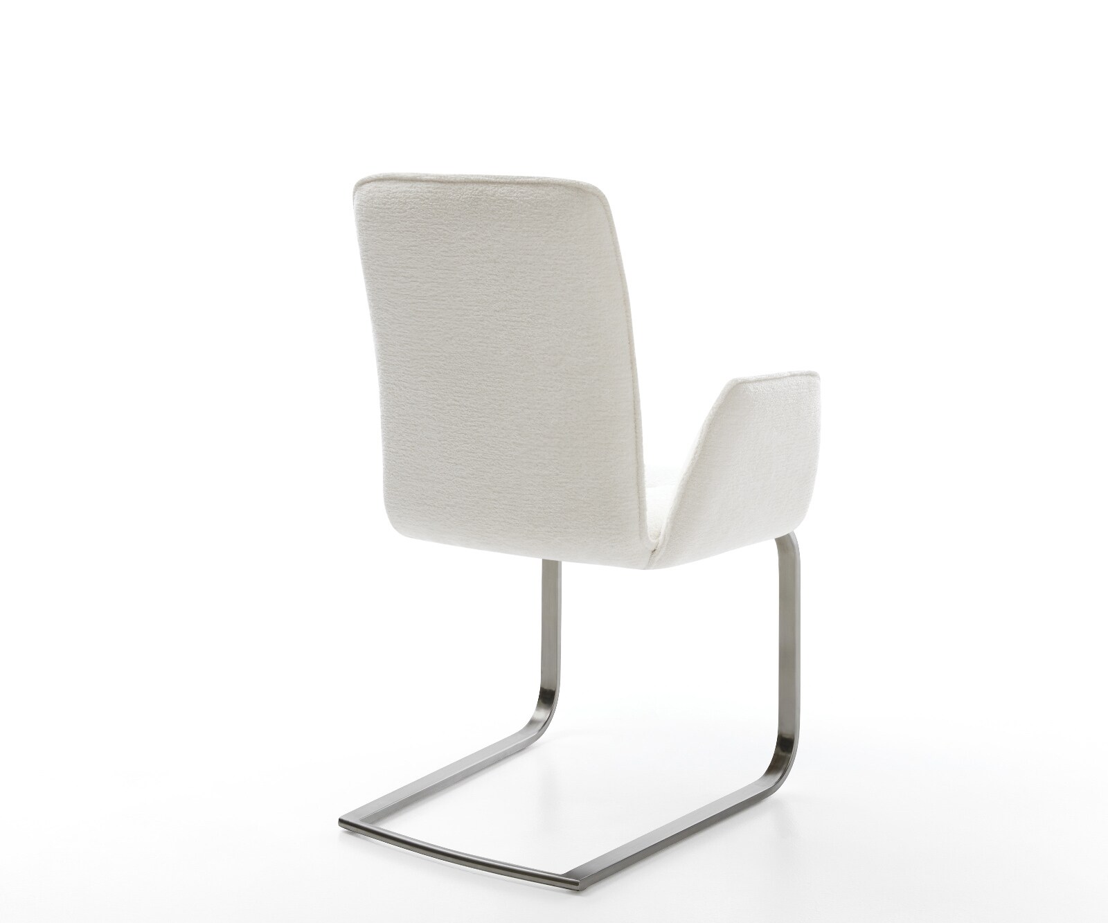 Cantilever Vinja-Flex bouclé doux beige pied cantilever plat grafiete 4