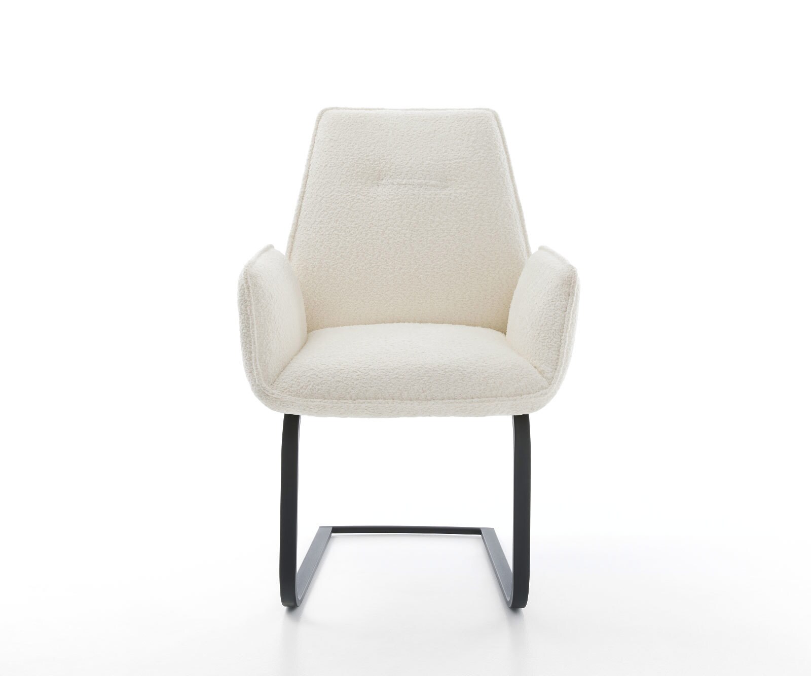 Cantilever Zoa-Flex bouclé blanc pied cantilever plat noir ressorts ensachés 1 Cantilever Zoa-Flex bouclé blanc pied cantilever plat noir ressorts ensachés 1