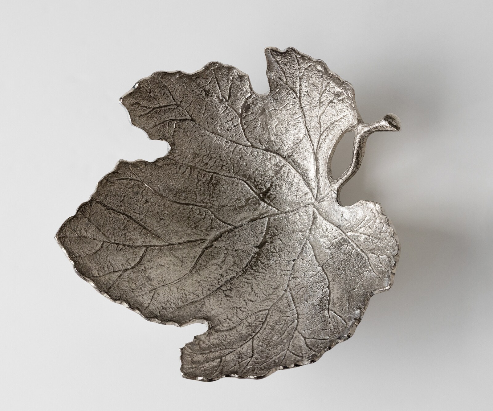Coupe décorative Folia l41 x P38 x H12 cm Aluminium Platin Faite main 3