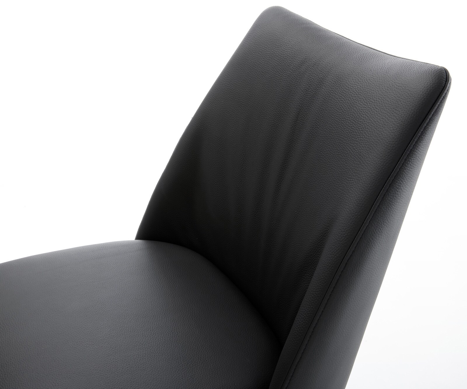 Cantilever Elso-Flex cuir de vache noir pied cantilever plat grafiete ressorts ensachés 4