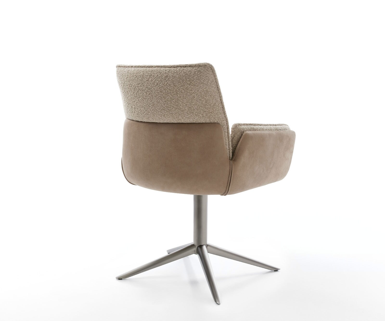 Chaise-pivotante Nela-Flex microvelours couleur boue pied de chaise 4 branches grafiete pivotement sur 360° fonction bascule 4 Chaise-pivotante Nela-Flex microvelours couleur boue pied de chaise 4 branches grafiete pivotement sur 360° fonction bascule 4