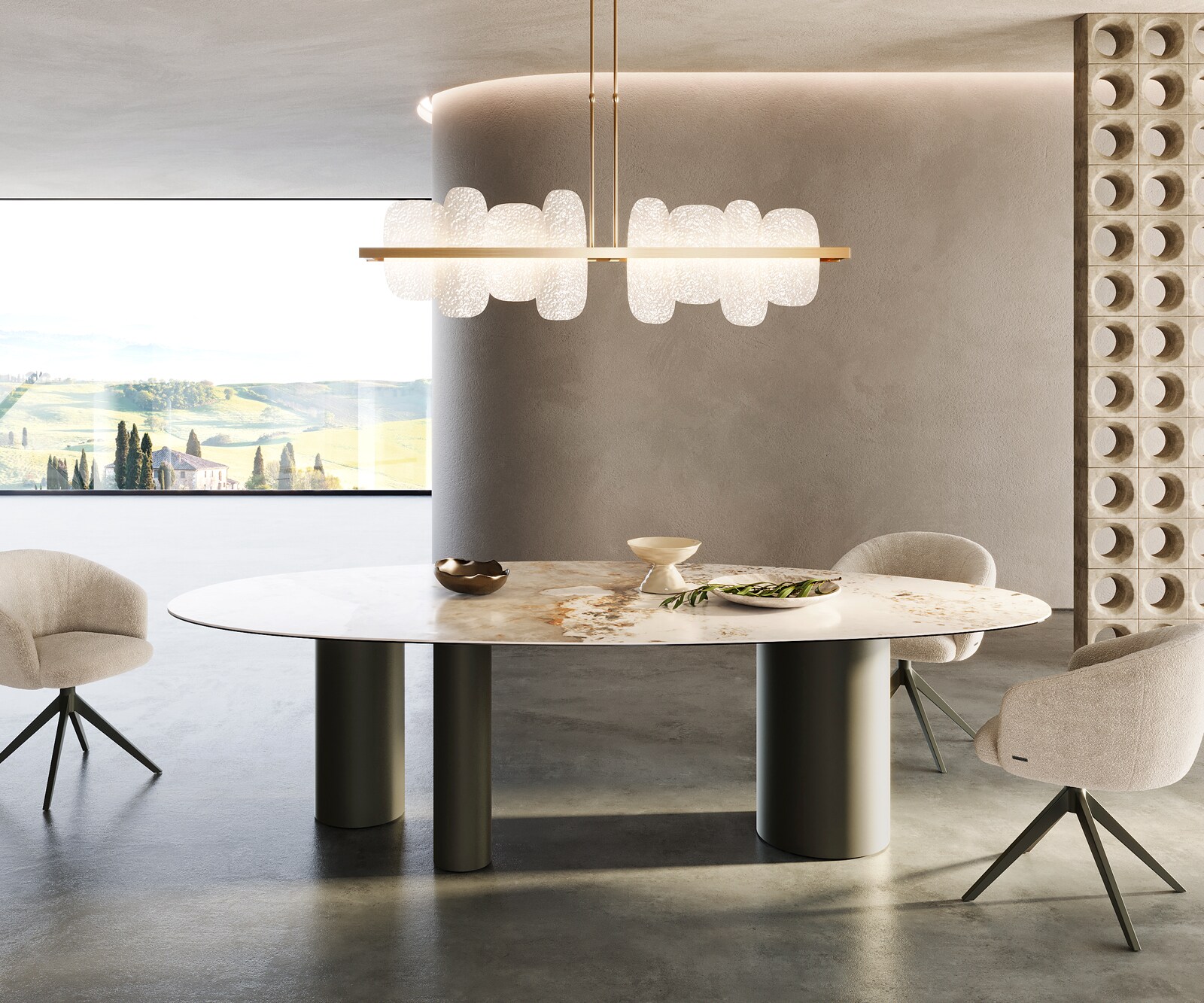 Piètement de table Troa Métal finition effet titane pour plateaux à partir de 200 cm 1