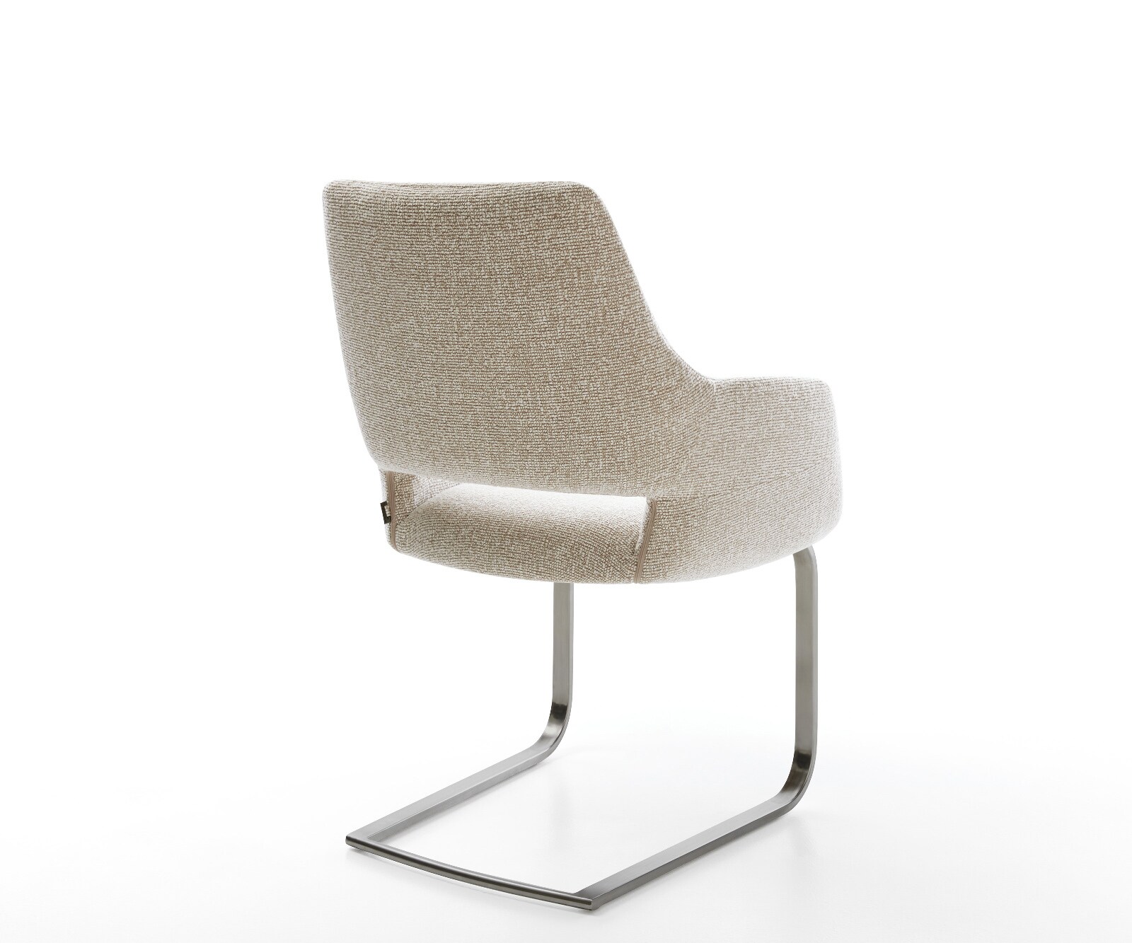 Cantilever Yago-Flex avec accoudoirs tissu tissé doux beige pied cantilever plat grafiete resorts ensachés 5