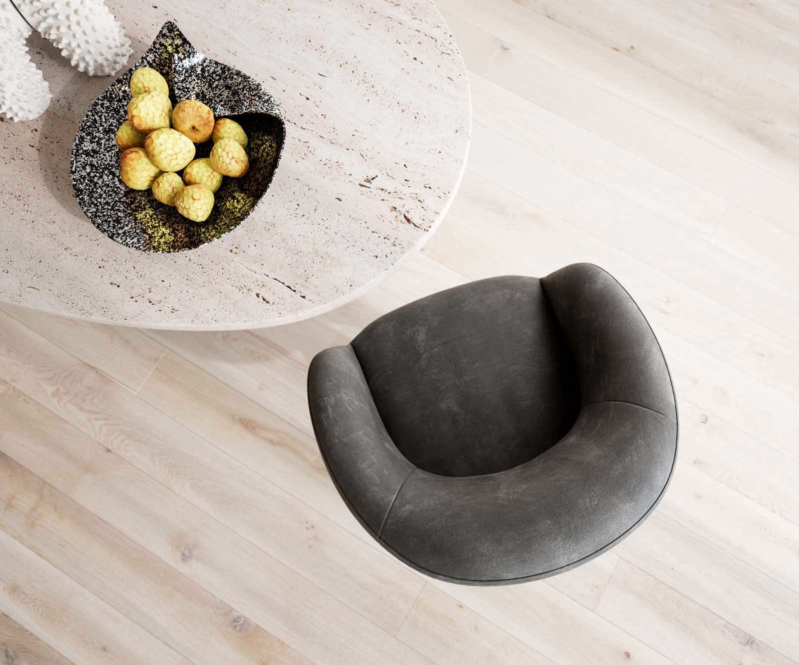 Chaise-pivotante Caja-Flex avec accoudoirs microvelours anthracite vintage pied croisé large noir pivotement sur 360° ressorts ensachés 3 Chaise-pivotante Caja-Flex avec accoudoirs microvelours anthracite vintage pied croisé large noir pivotement sur 360° ressorts ensachés 3