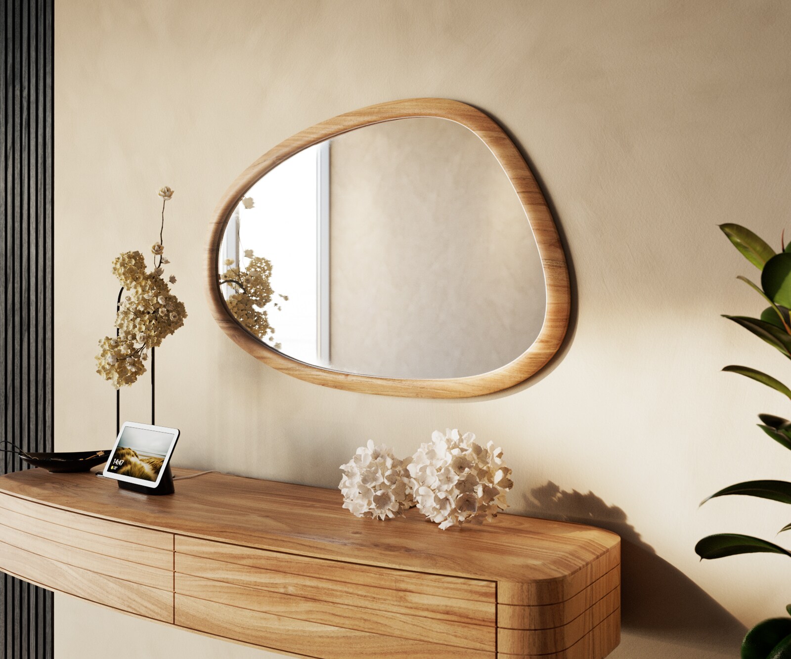 Miroir Cermin 90x60 cm Acacia Aura