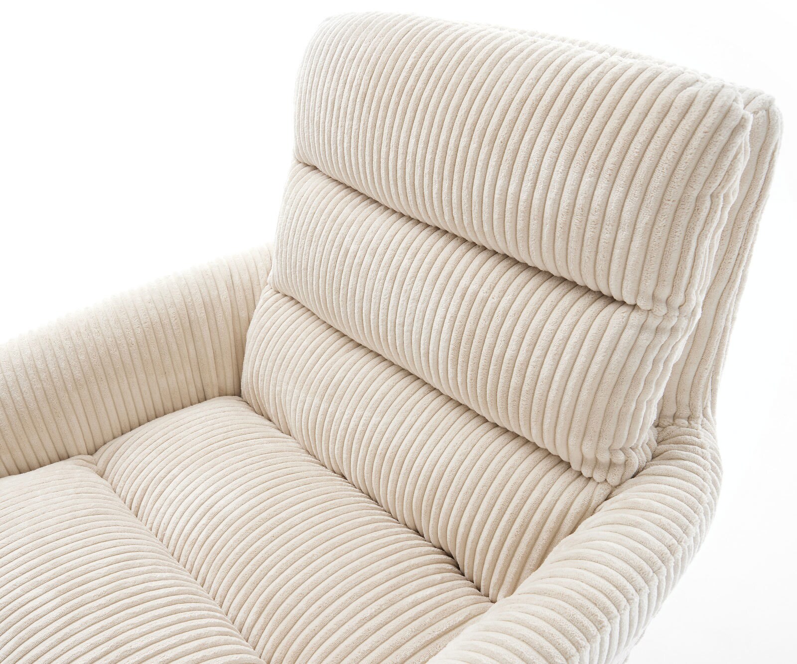 Cantilever Abelia-Flex avec accoudoirs côtelé beige pied cantilever plat grafiete 4