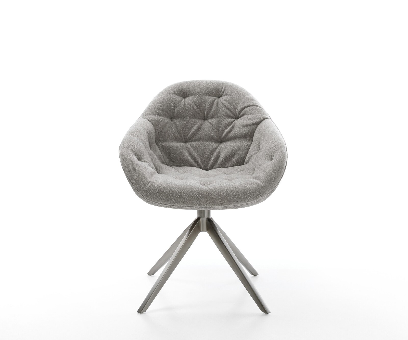 Chaise-pivotante Gaio-Flex tissu structuré doux gris pied croisé large grafiete pivotement sur 360° fonction bascule 2