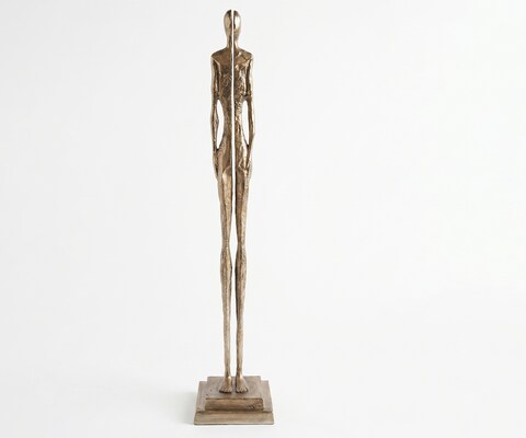 Figurine Divora l29 x P29 x H157 cm Aluminium Champagner Faite main