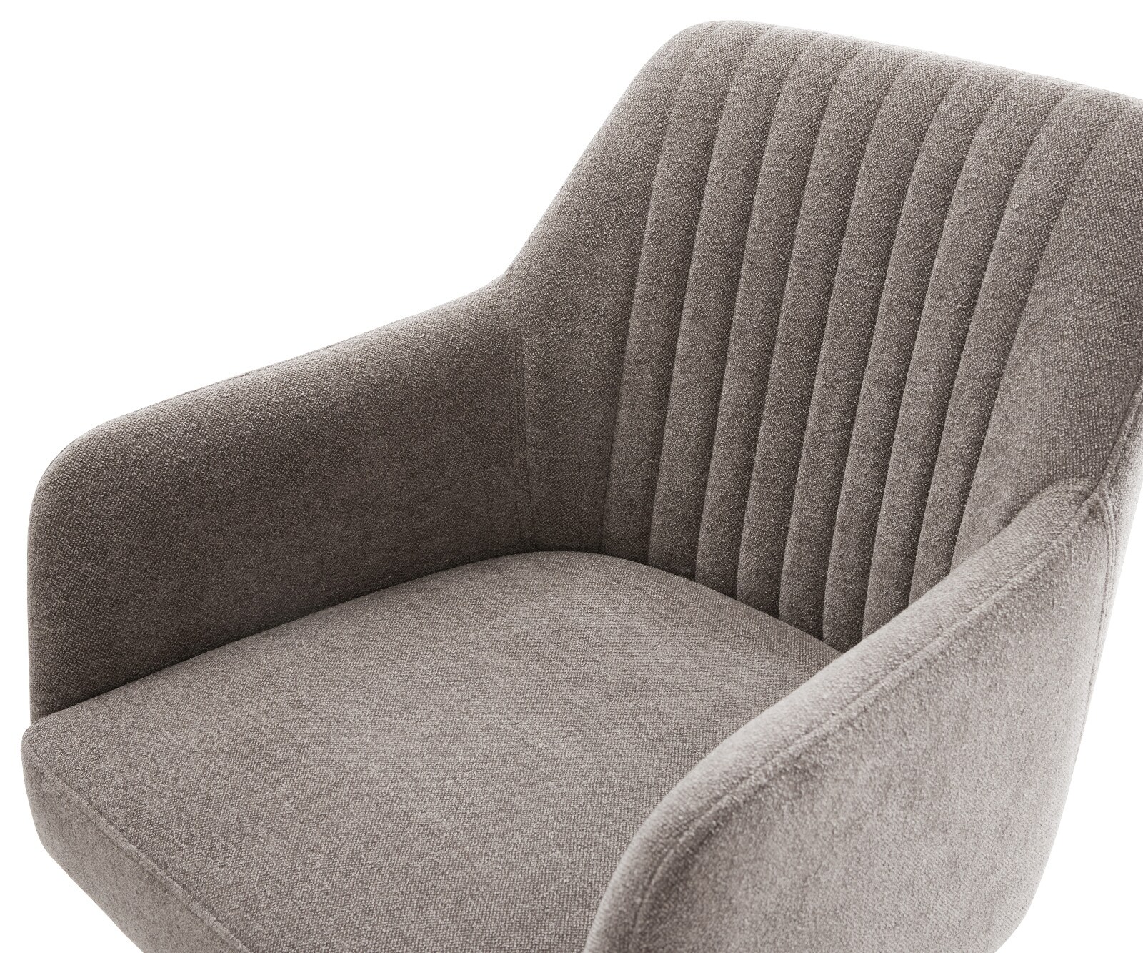 Cantilever Greg-Flex tissu structuré doux taupe pied cantilever plat acier inoxydable ressorts ensachés 3