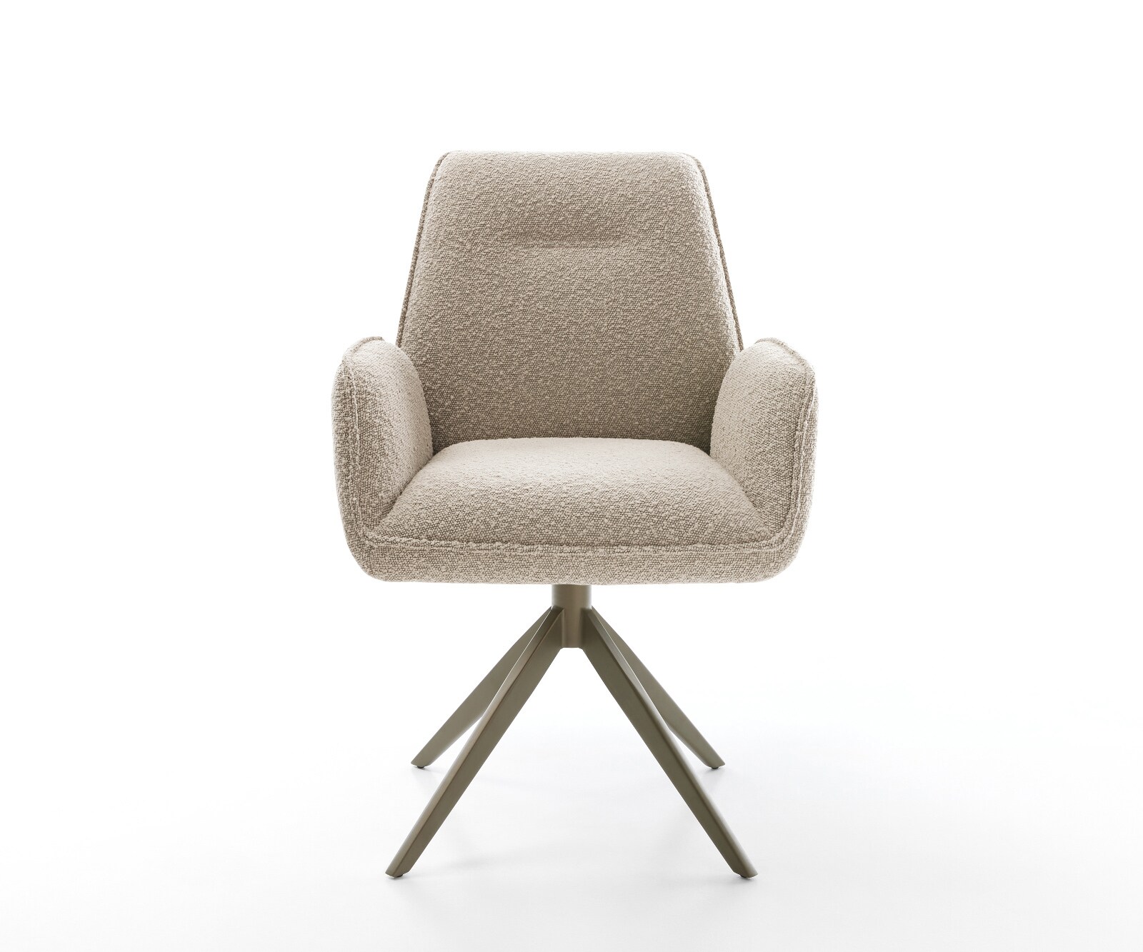 Chaise-pivotante Zoa-Flex bouclé boue pied croisé large aspect titane pivotement sur 360° fonction bascule ressorts ensachés 1