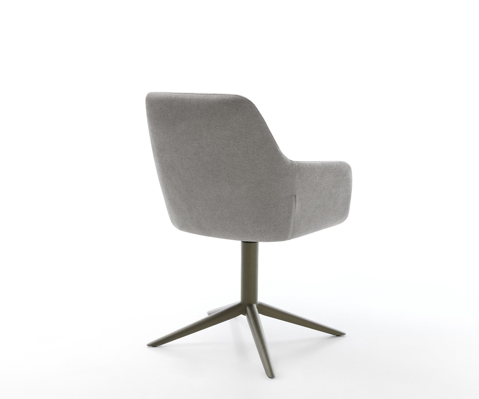 Chaise-pivotante Pejo-Flex tissu structuré doux gris pied de chaise 4 branches aspect titane pivotement sur 360° fonction bascule resorts ensachés 5