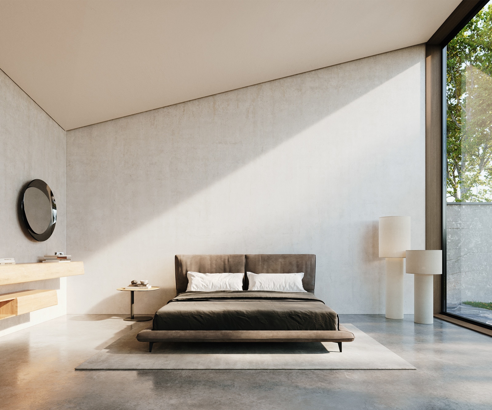 Sommier rembourré Cusino 180x200 cm microfibre taupe vintage 3 Sommier rembourré Cusino 180x200 cm microfibre taupe vintage 3