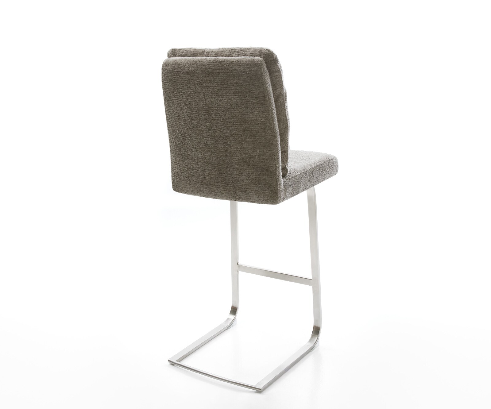 Chaise-de-bar Pela-Flex Bouclé doux Boue Pied cantilever acier inoxydable Argent 4