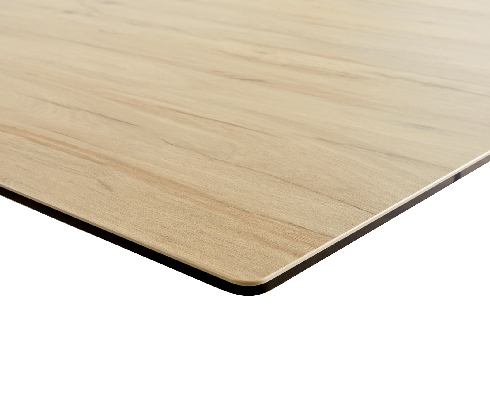 Table à manger Edge 180-220x100 céramique Laminam® Sabbia couleur chêne cadre en V acier plat noir extensible Table à manger Edge 180-220x100 céramique Laminam® Sabbia couleur chêne cadre en V acier plat noir extensible