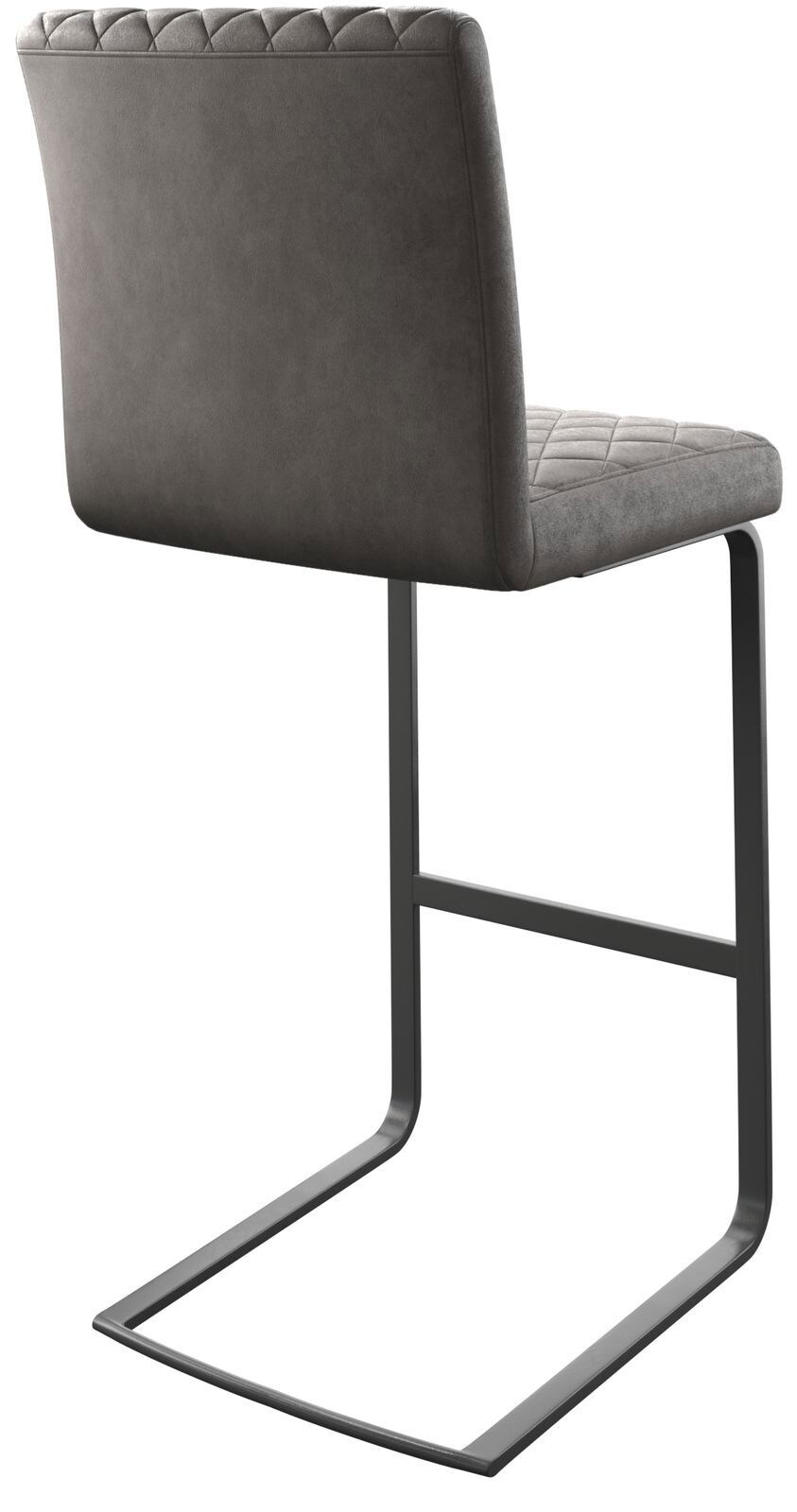 Chaise-de-bar Earnest-Flex piqué en diamant Vintage anthracite  chaise cantilever métal plat 4