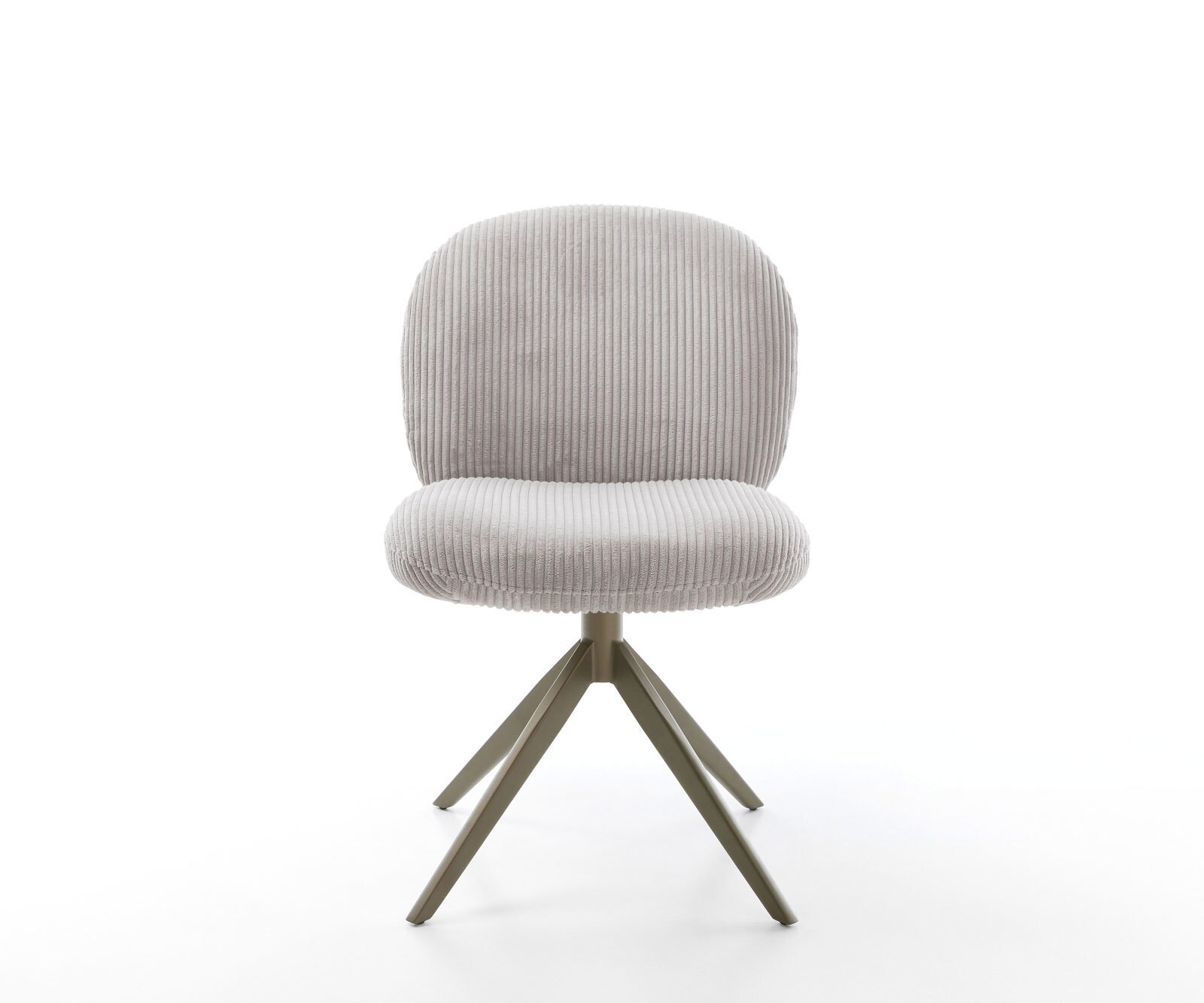 Chaise-pivotante Nube-Flex côtelé gris argenté pied croisé large aspect titane pivotement sur 360° fonction bascule ressorts ensachés 1