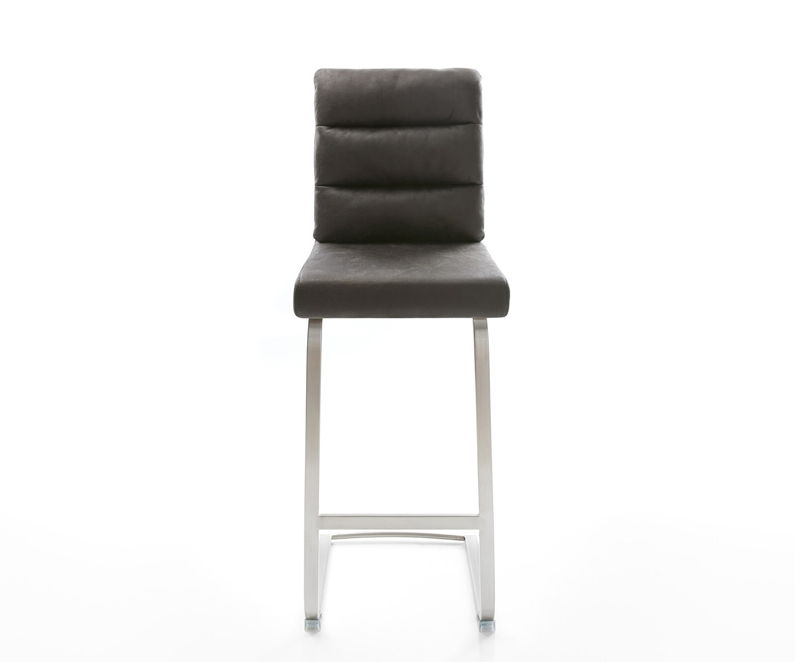 Chaise-de-bar Pela-Flex vintage anthracite cantilever plat acier inoxydable 1