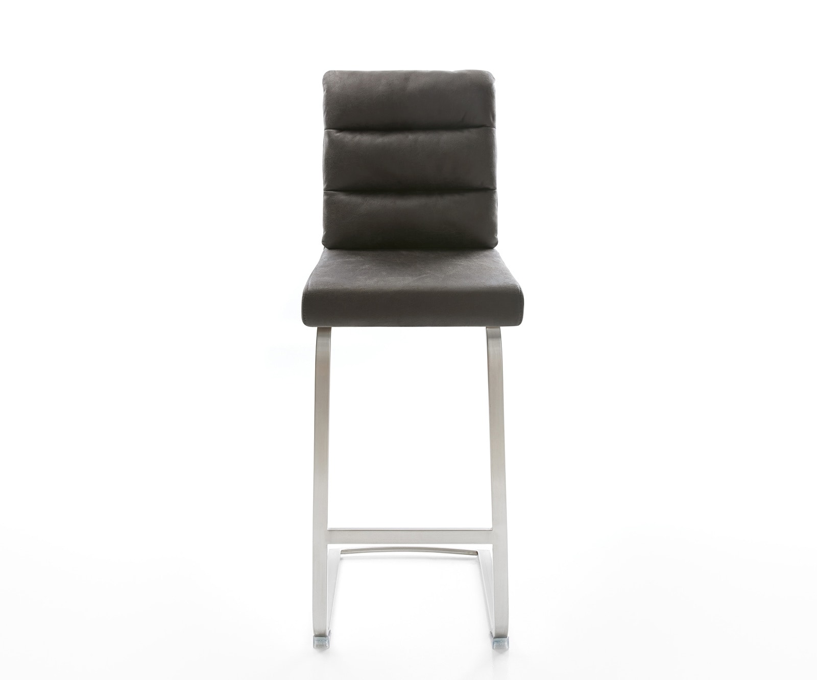 Chaise-de-bar Pela-Flex vintage anthracite cantilever plat acier inoxydable 1 Chaise-de-bar Pela-Flex vintage anthracite cantilever plat acier inoxydable 1