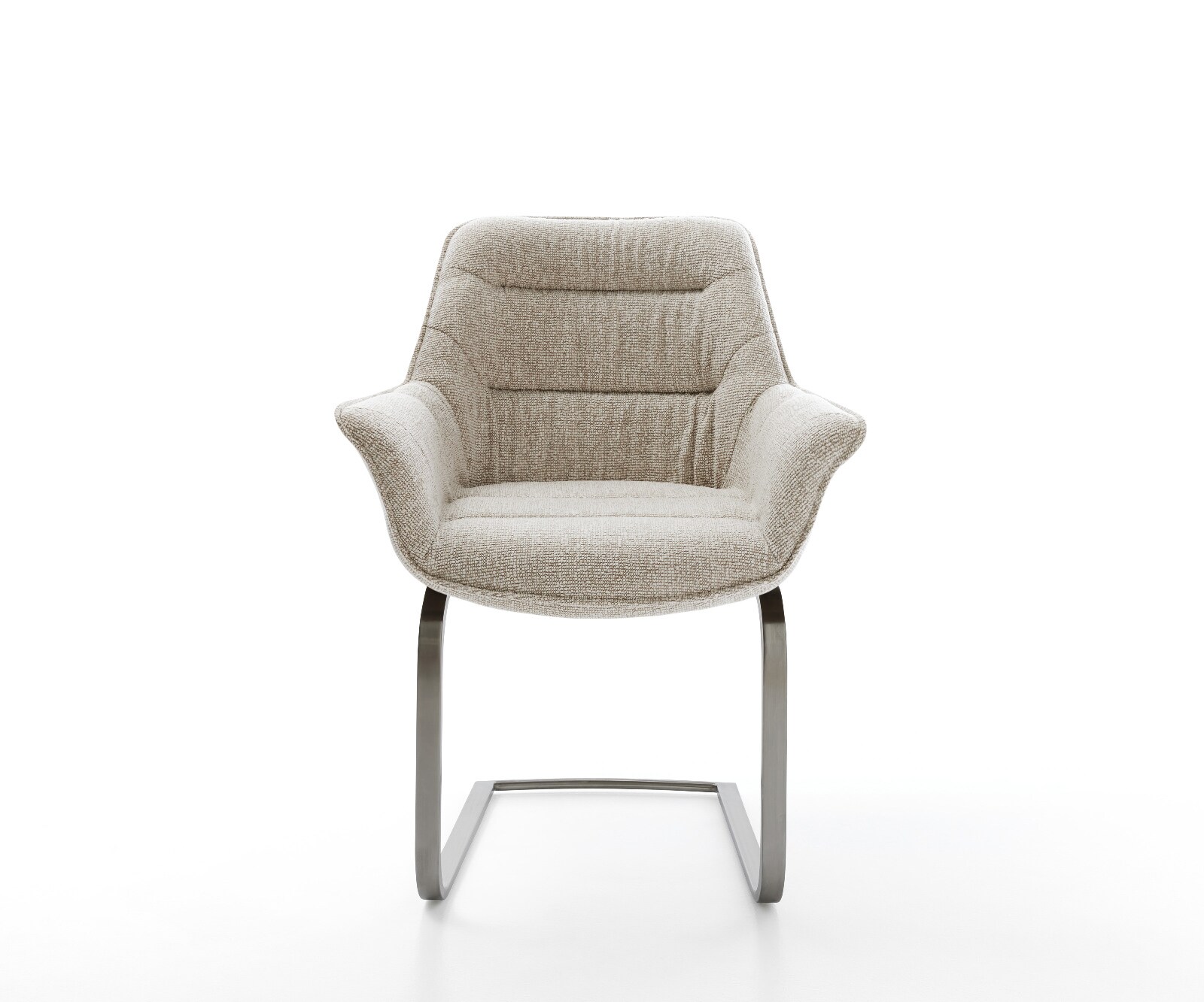 Cantilever Kaira-Flex tissu tissé doux beige pied cantilever plat grafiete 2