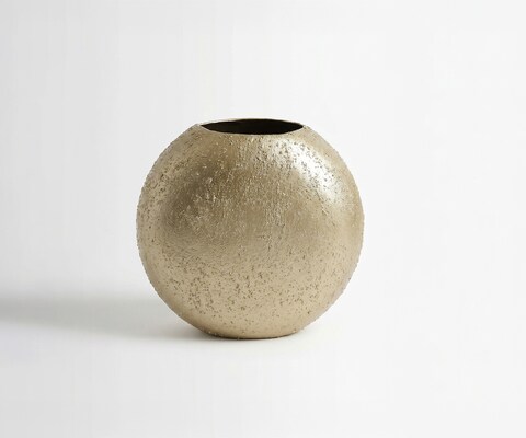Vase Orbia l33 x P13 x H31 cm Métal Champagner Fait main
