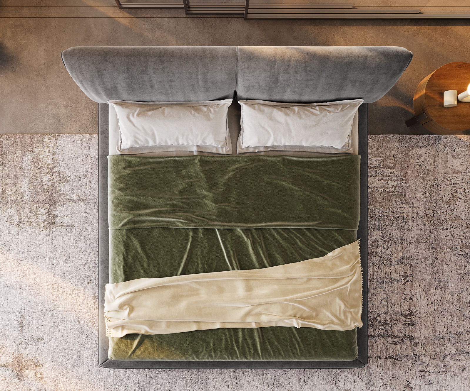 Sommier rembourré Cusino 180x200 cm microfibre grise 5 Sommier rembourré Cusino 180x200 cm microfibre grise 5