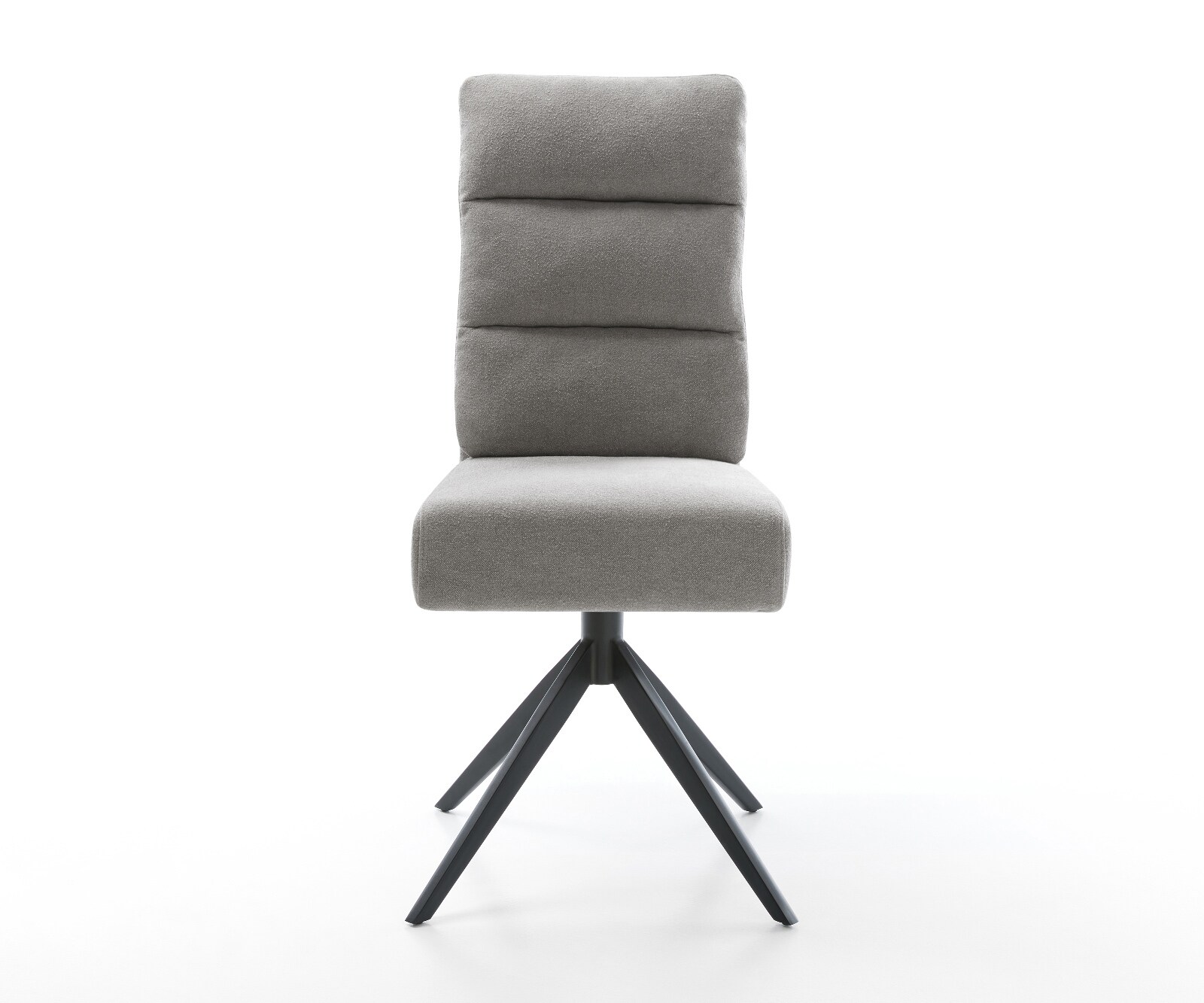 Chaise-pivotante Pela-Flex tissu structuré doux gris pied croisé large noir pivotement sur 360° fonction bascule resorts ensachés 2