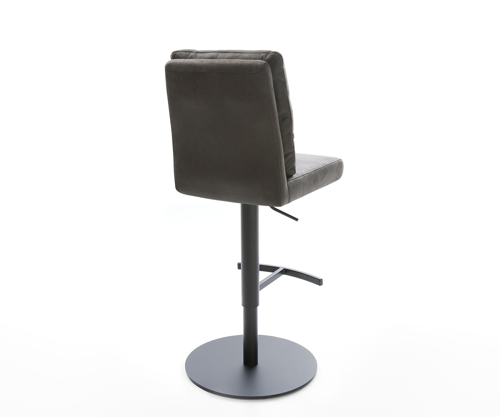 Chaise-de-bar Pela-Flex vintage anthracite base tournante réglable en haut métal 4