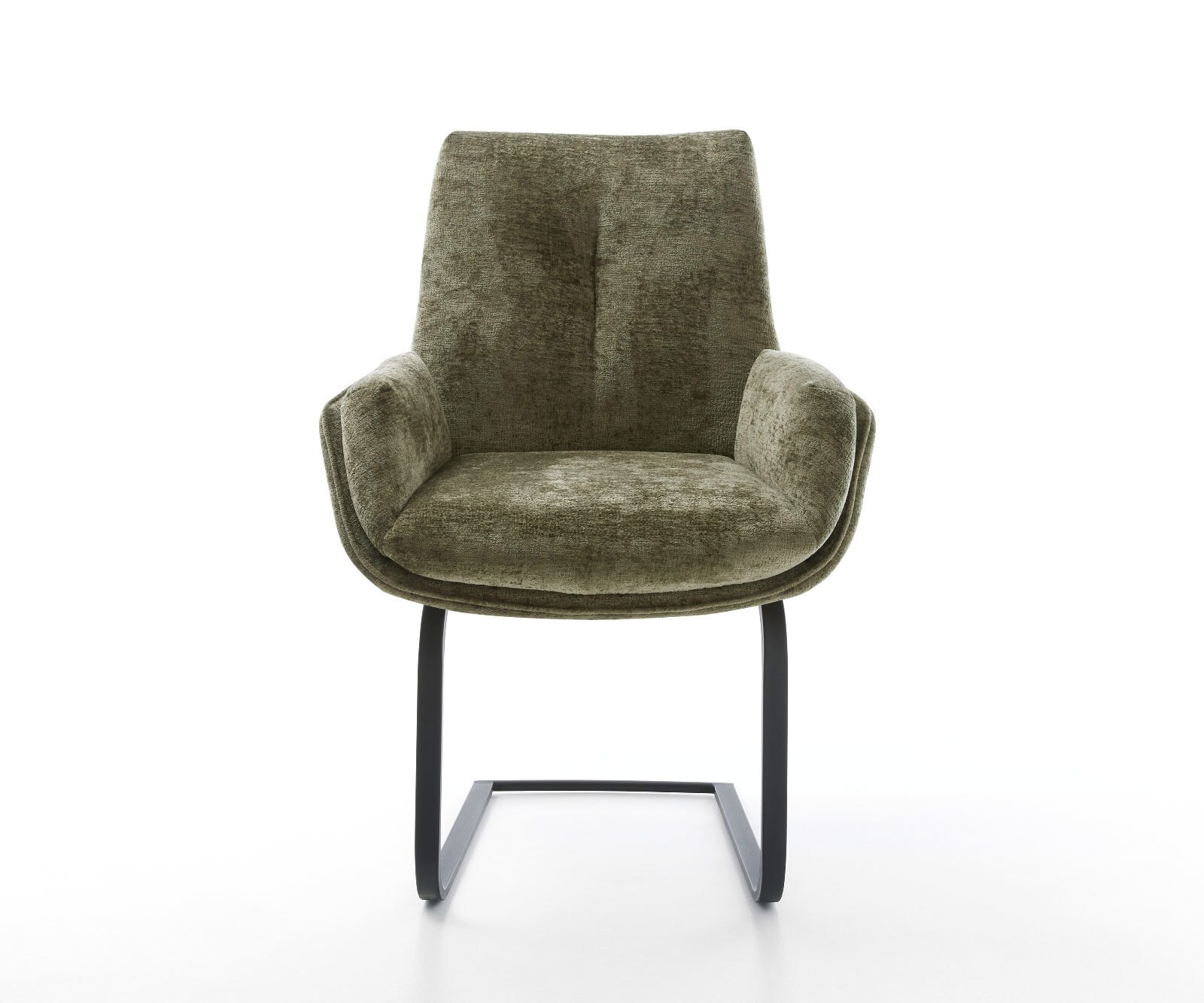 Cantilever Clea-Flex chenille olive pied cantilever plat noir 1 Cantilever Clea-Flex chenille olive pied cantilever plat noir 1