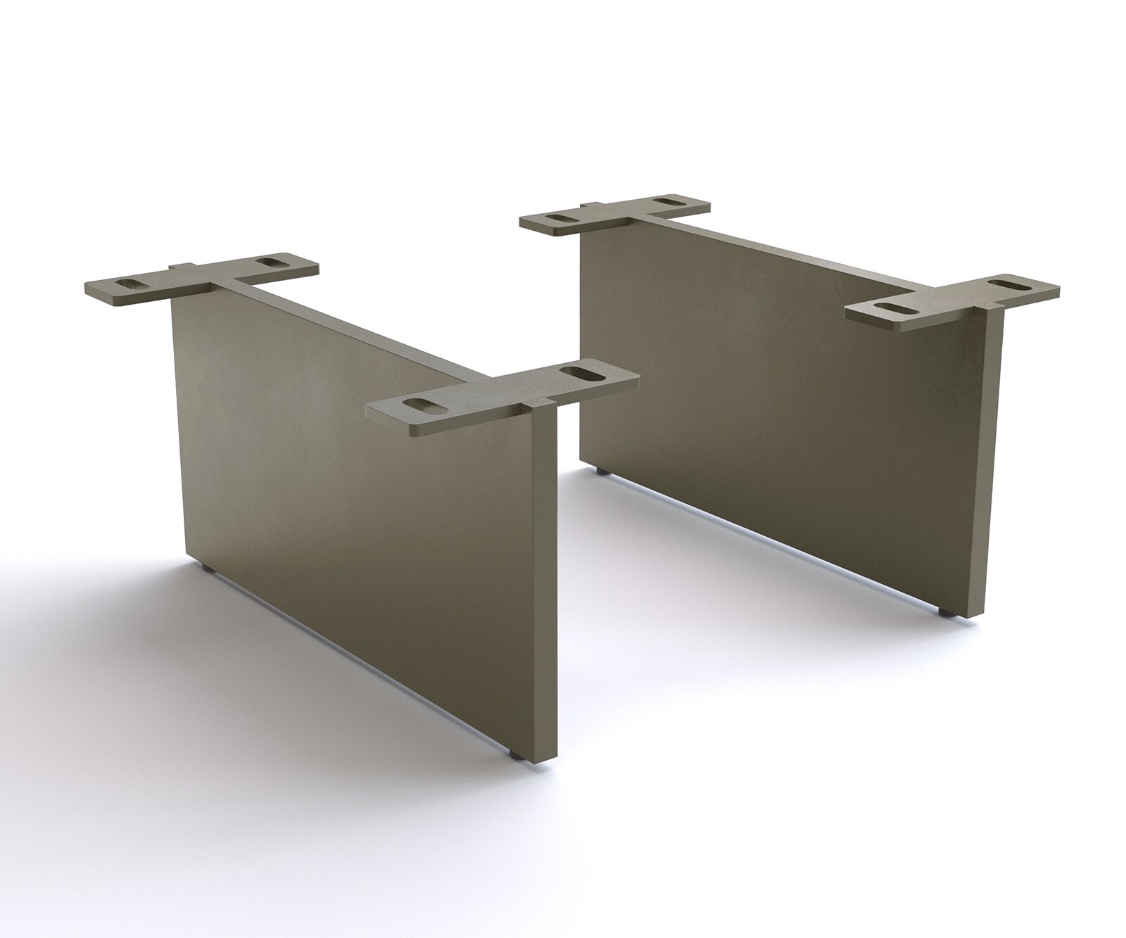 Pied effet suspendu finition effet titane 15 cm pour meubles de rangement d’une profondeur de 35 cm (lot de 2) 1