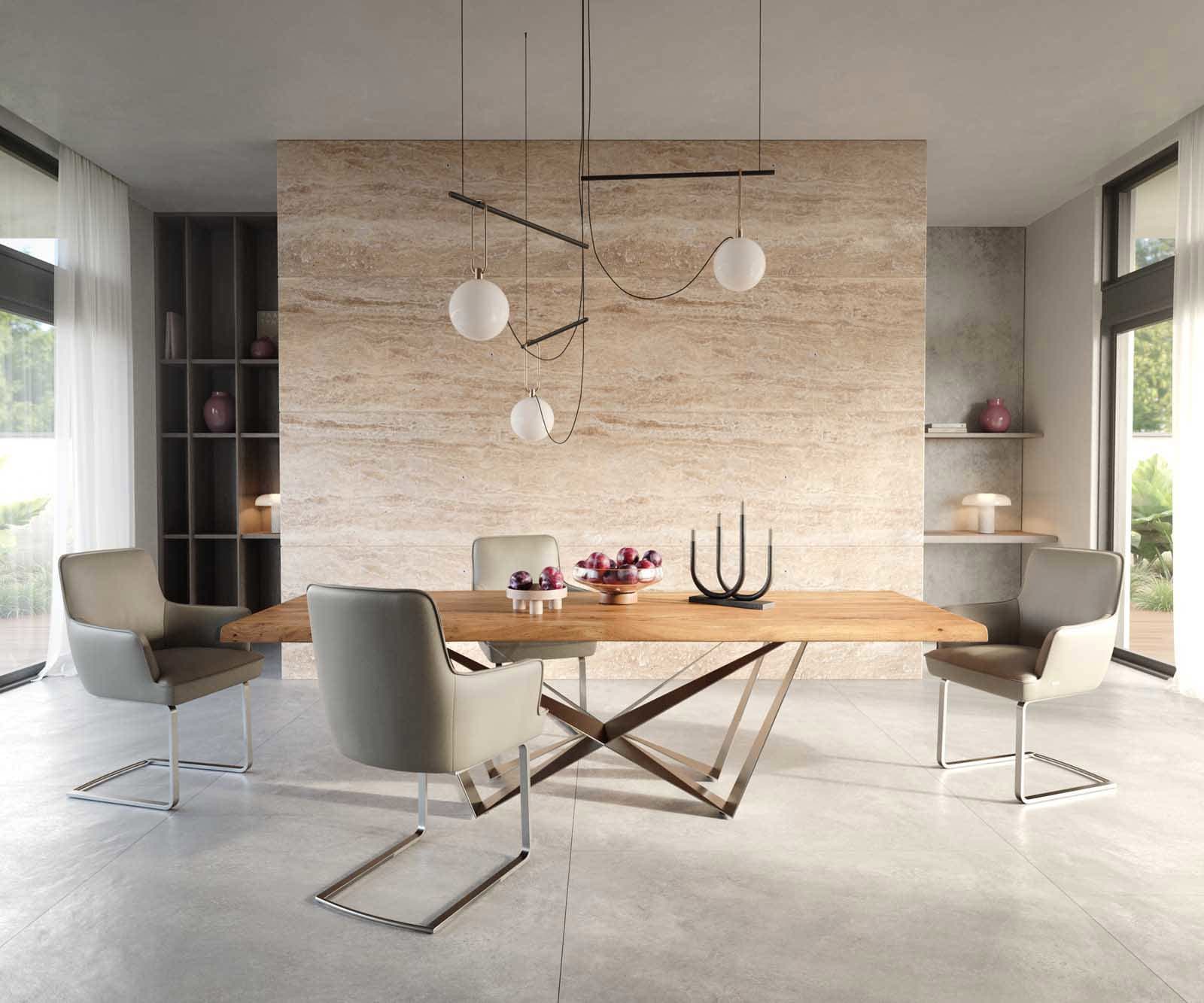 Cantilever Heira-Flex avec accoudoirs cuir de vache couleur boue pied cantilever plat acier inoxydable brossé ressorts ensachés 4 Cantilever Heira-Flex avec accoudoirs cuir de vache couleur boue pied cantilever plat acier inoxydable brossé ressorts ensachés 4