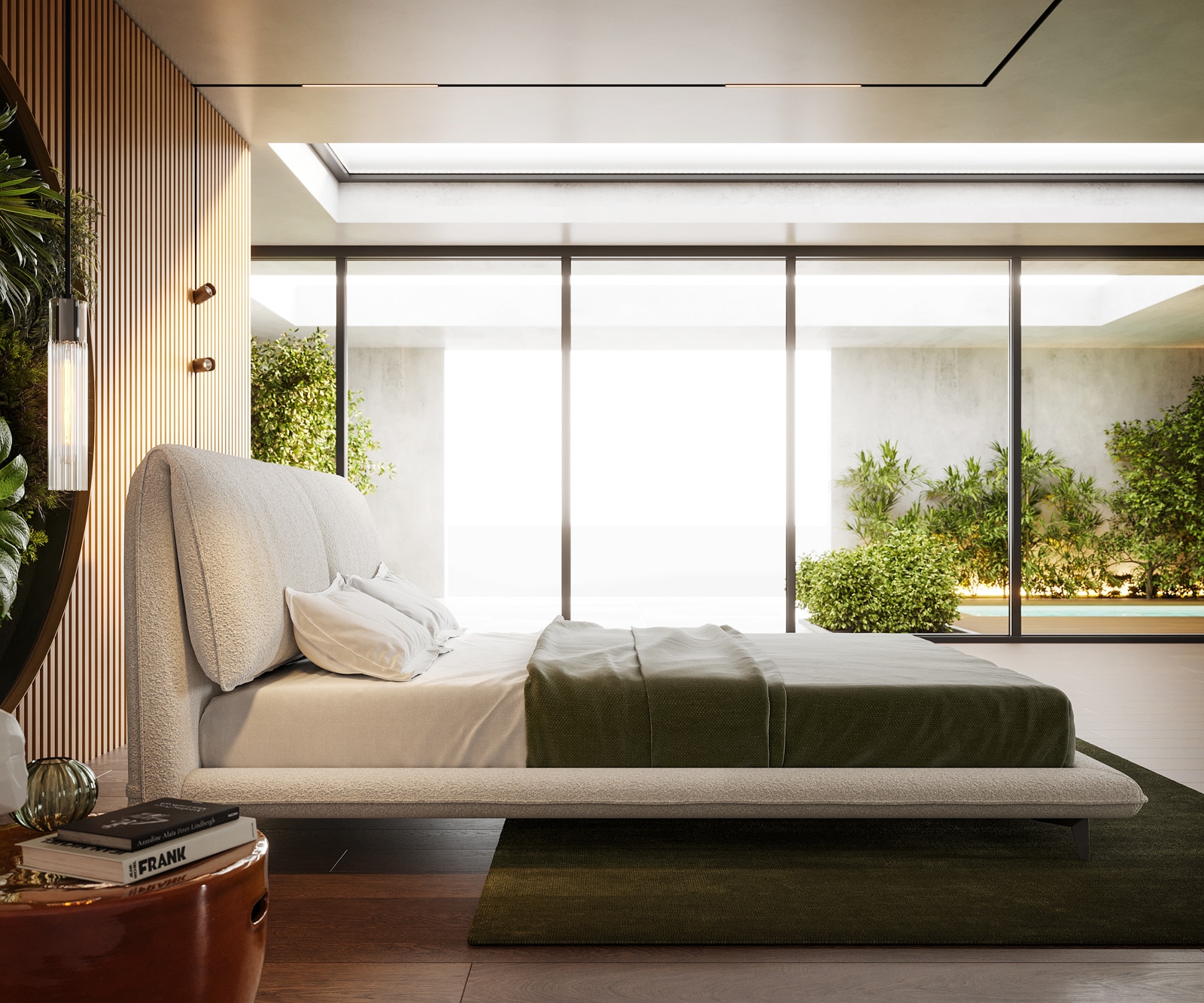 Sommier rembourré Cusino 140x200 cm Bouclé Crème-Blanc 4