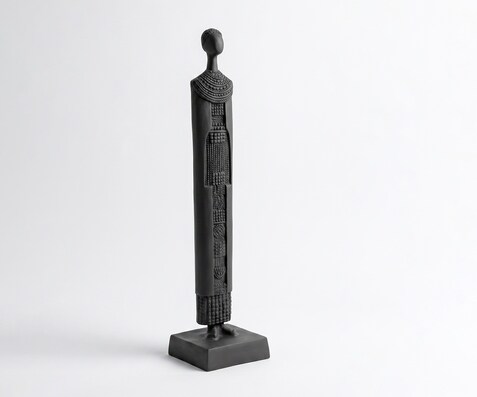 Figurine Signum l12 x P12 x H51 cm Aluminium Basalt Moulée